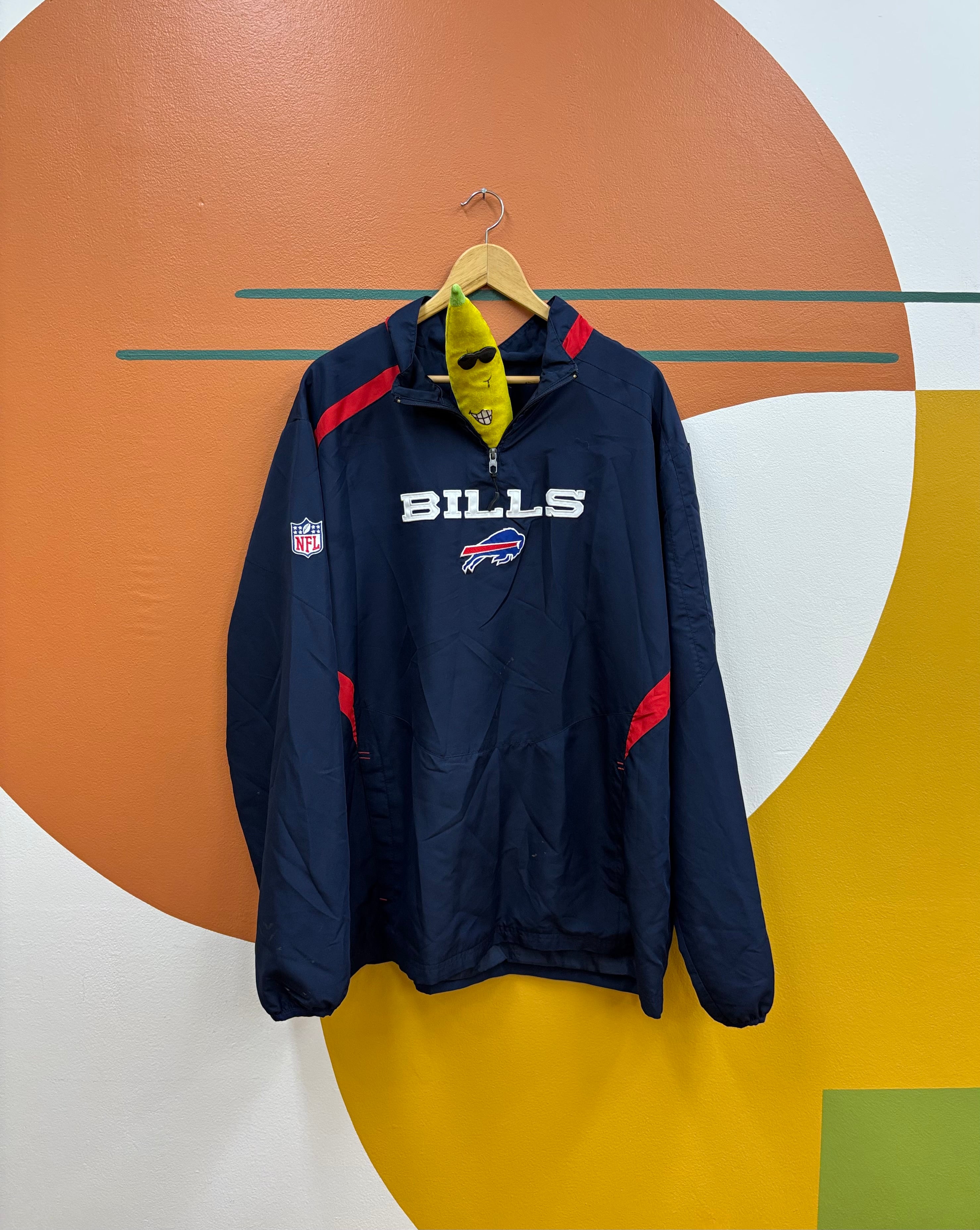 Buffalo Bills Quarter Zip Windbreaker - Unisex Size XL