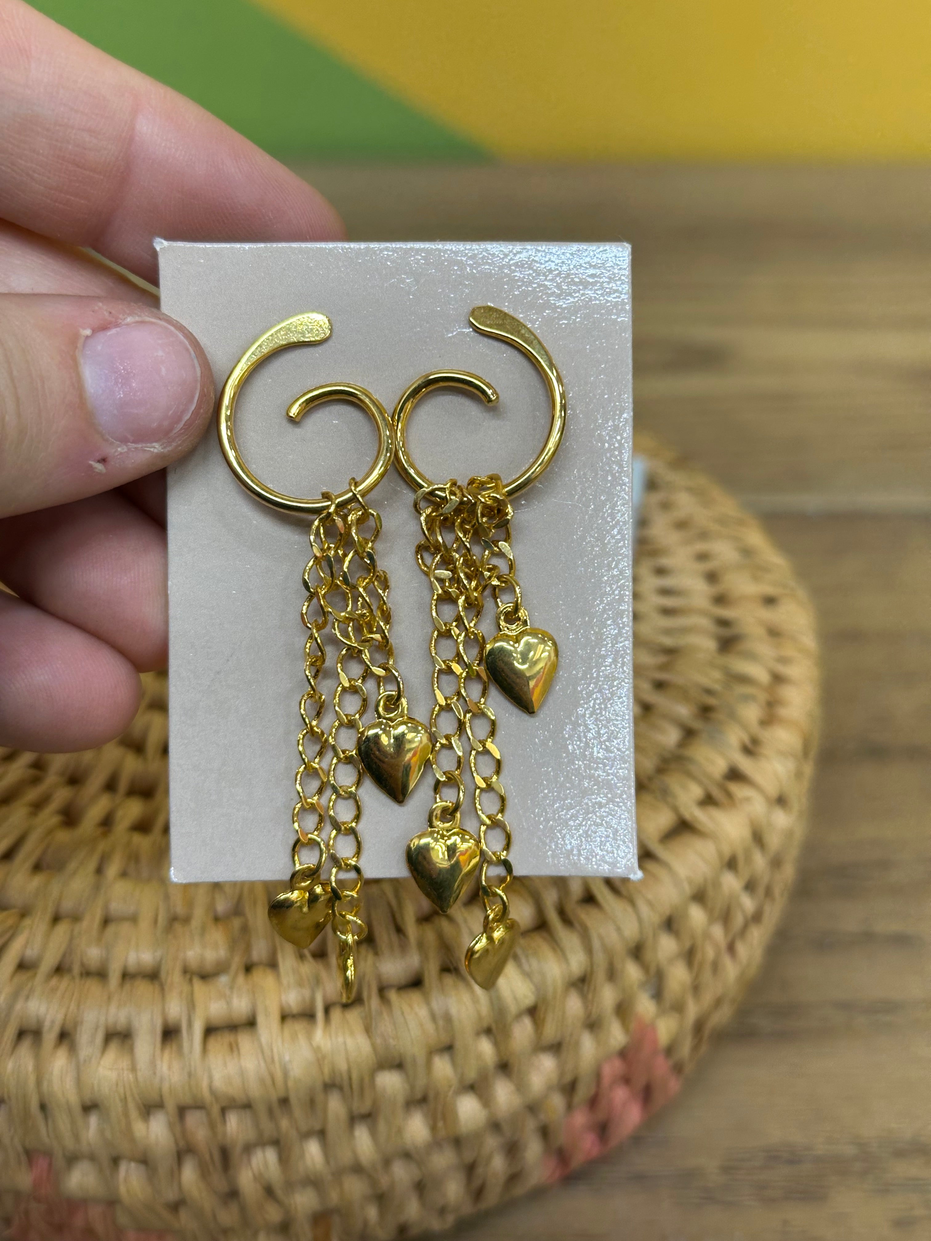 (2) Sets of Gold Tone Dangling Earrings