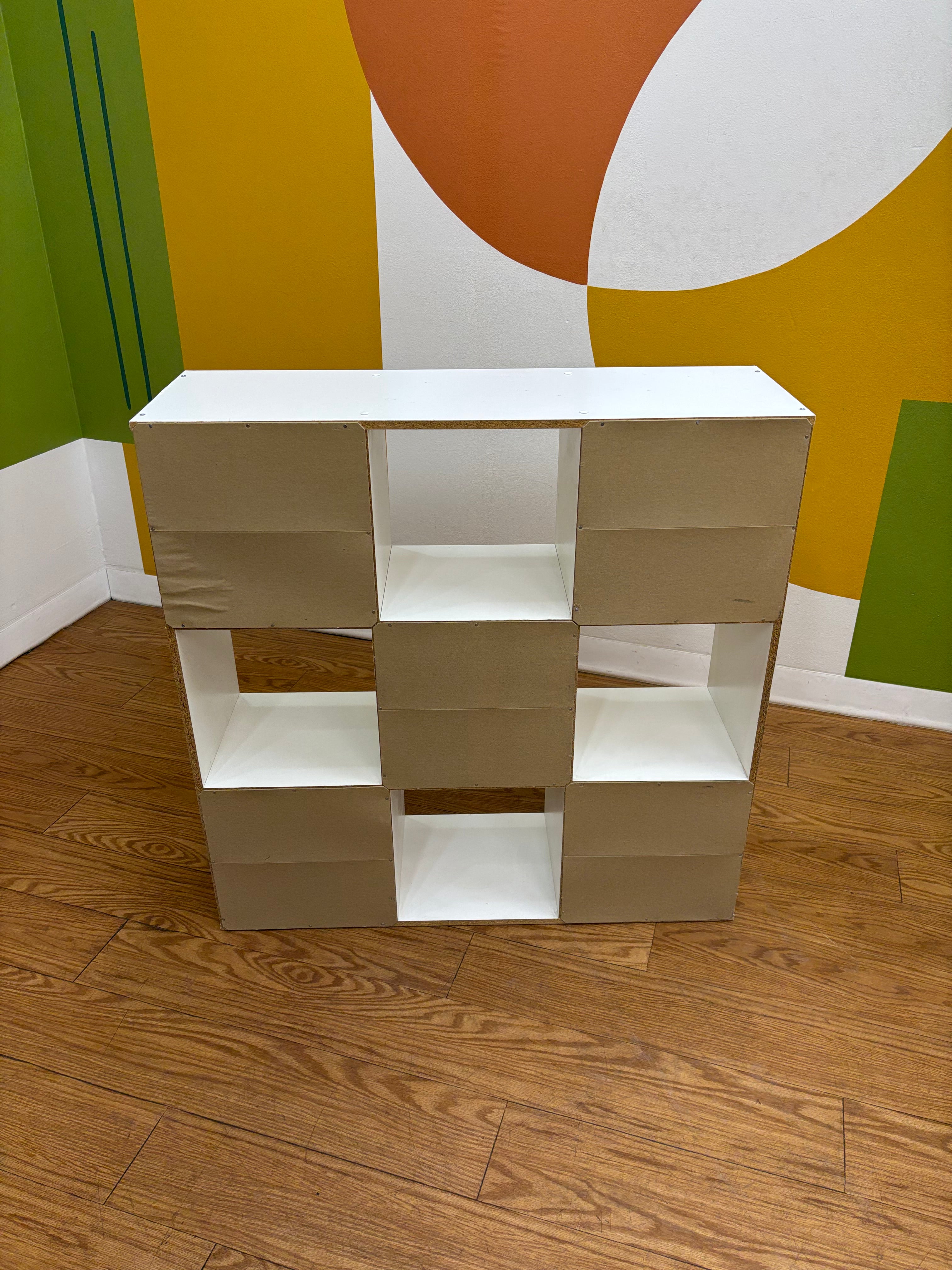 9 Cube White Shelf