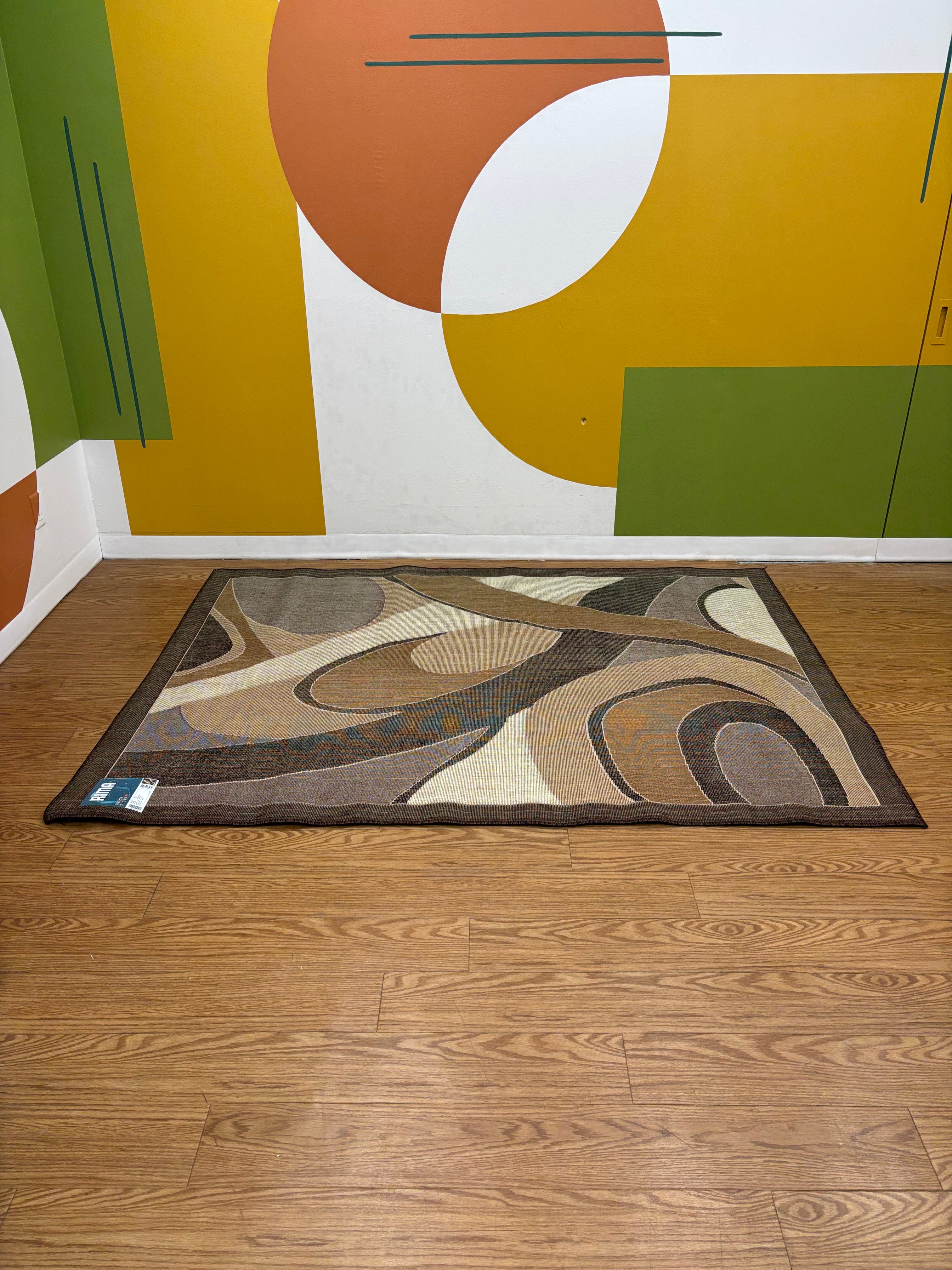 Abstract Brown Rug