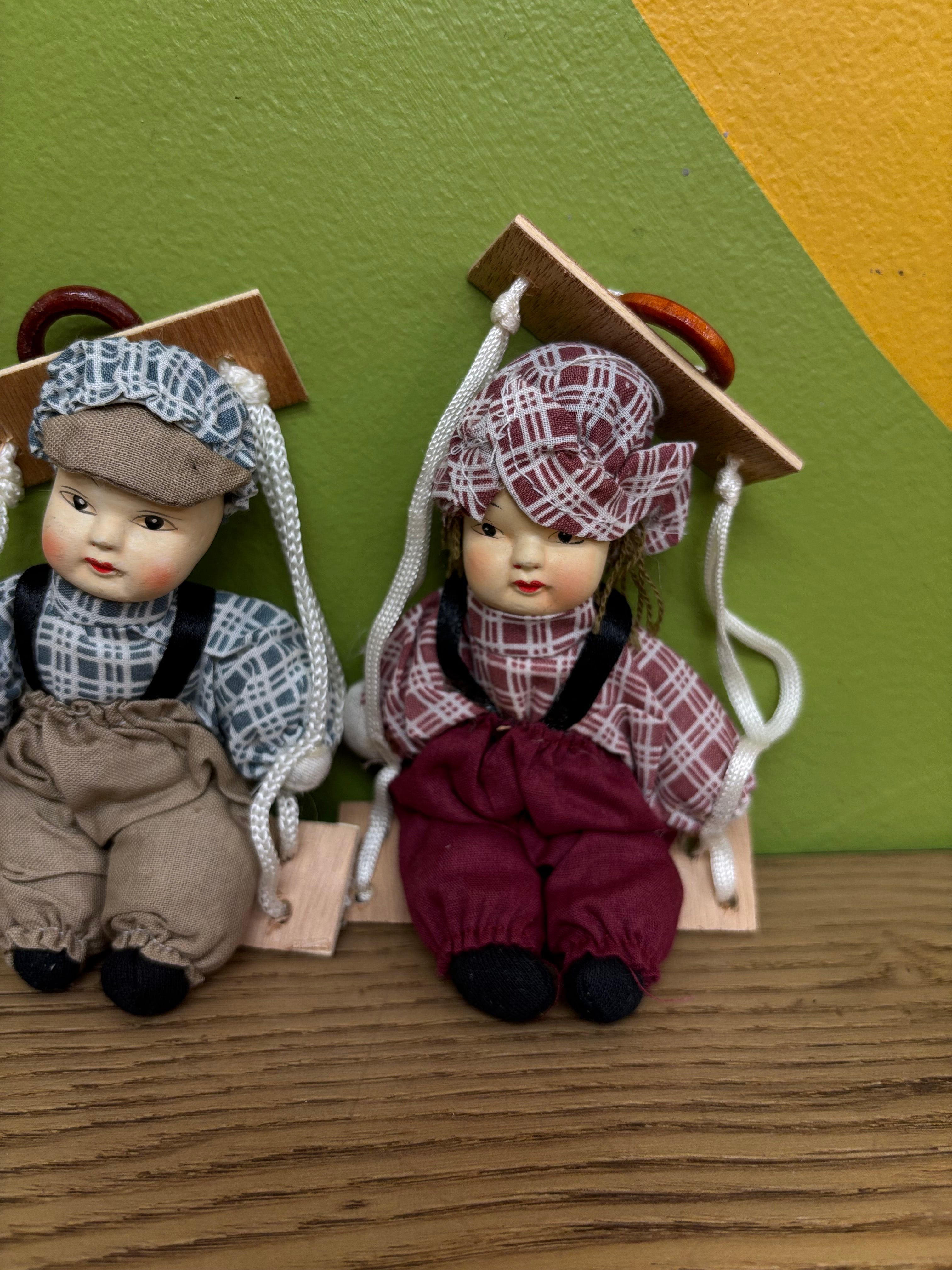 (2) Dolls on Swings