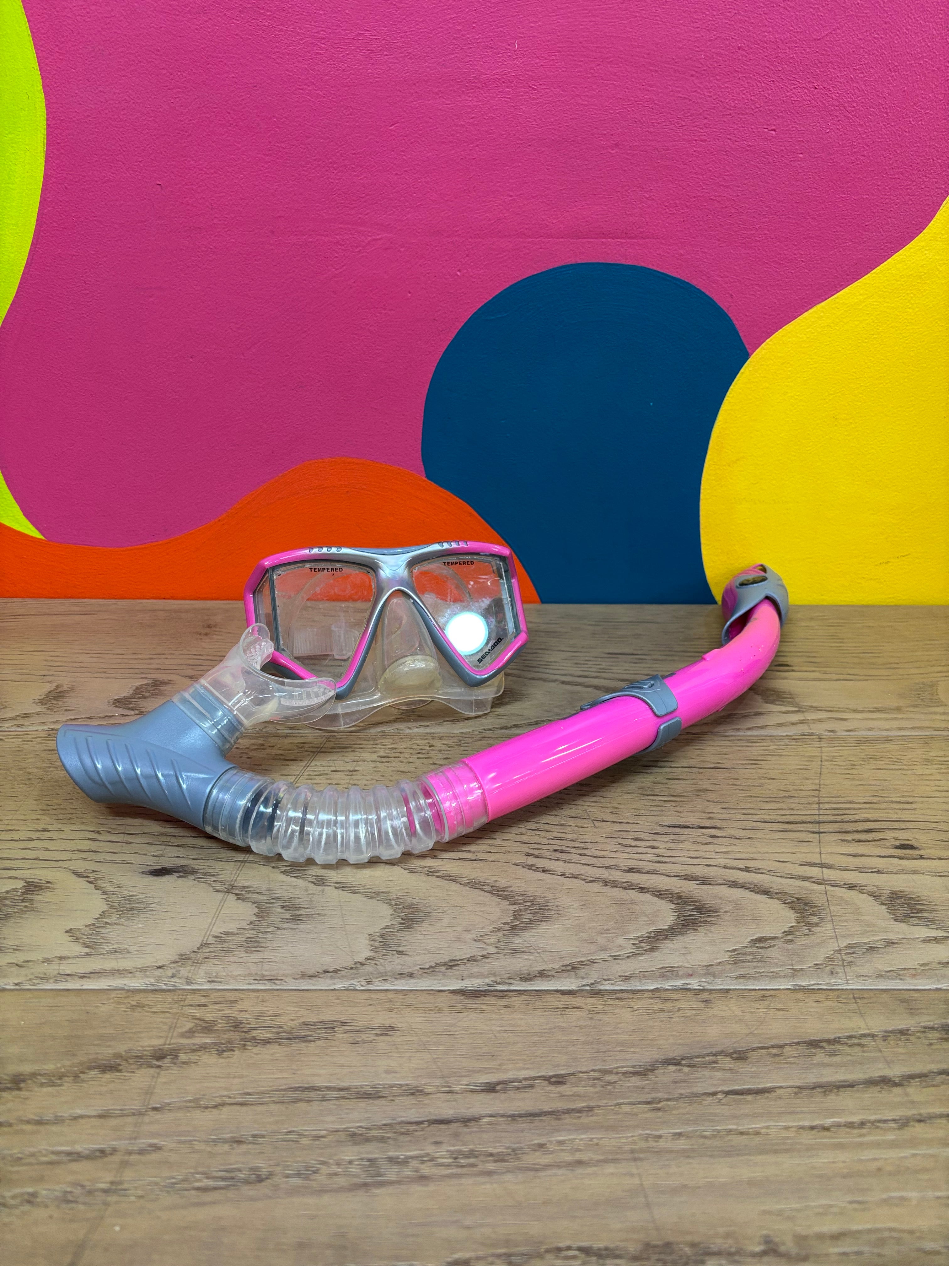 Pink Seadoo Snorkel Set (Women's Size 5-9.5)