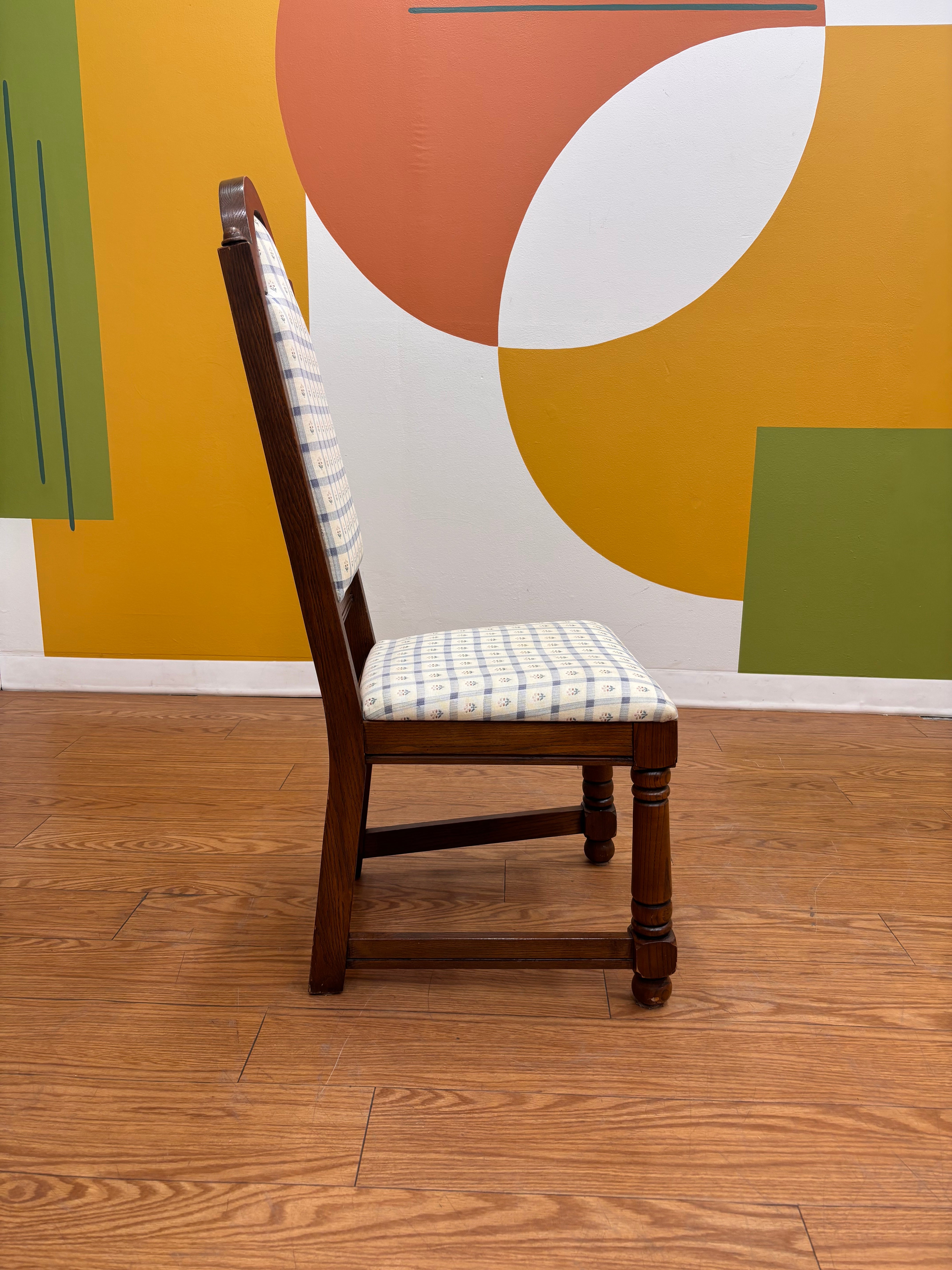 Floral Gingham Dining Chair (4)
