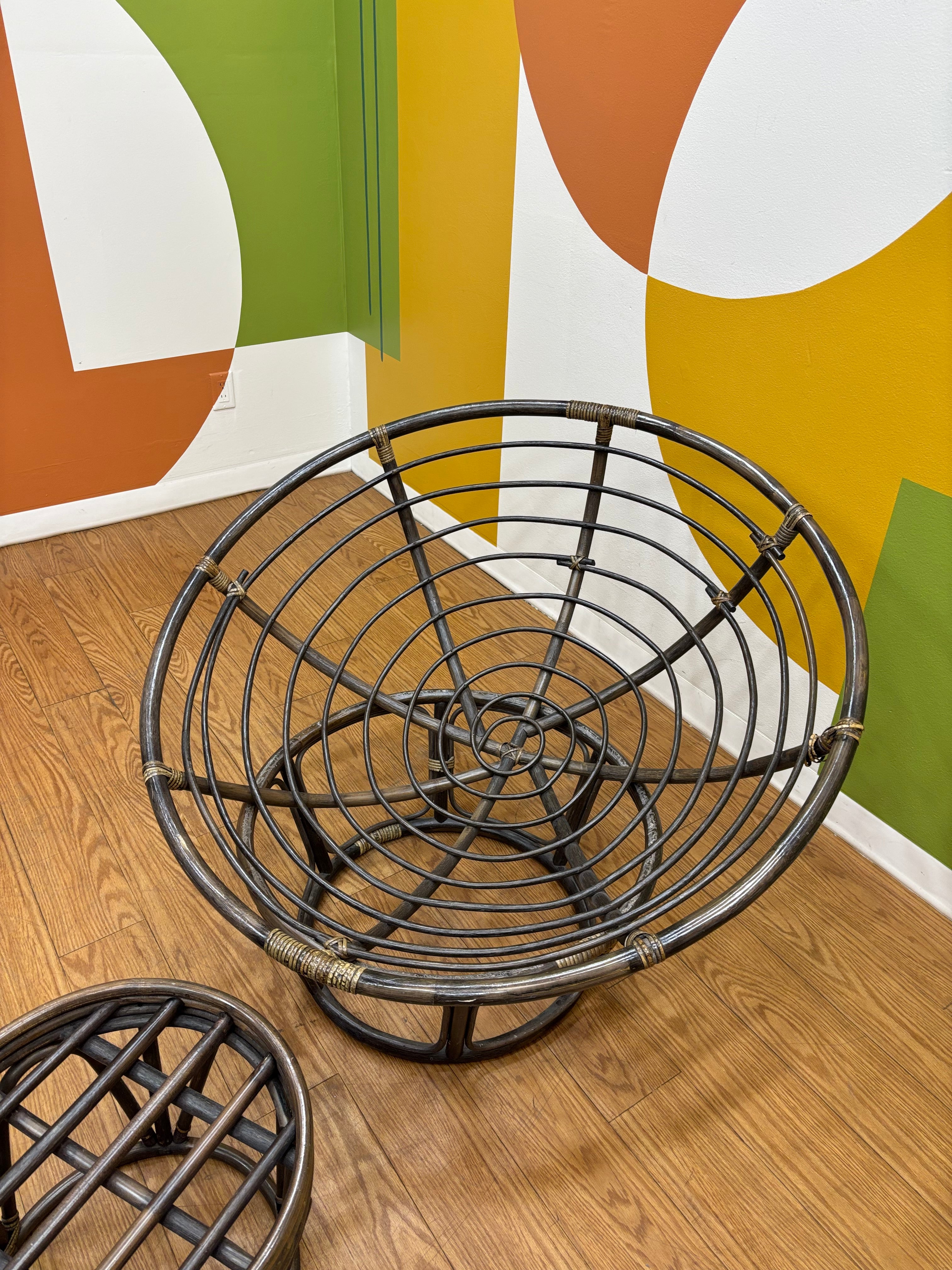 Papasan Chair and Stool