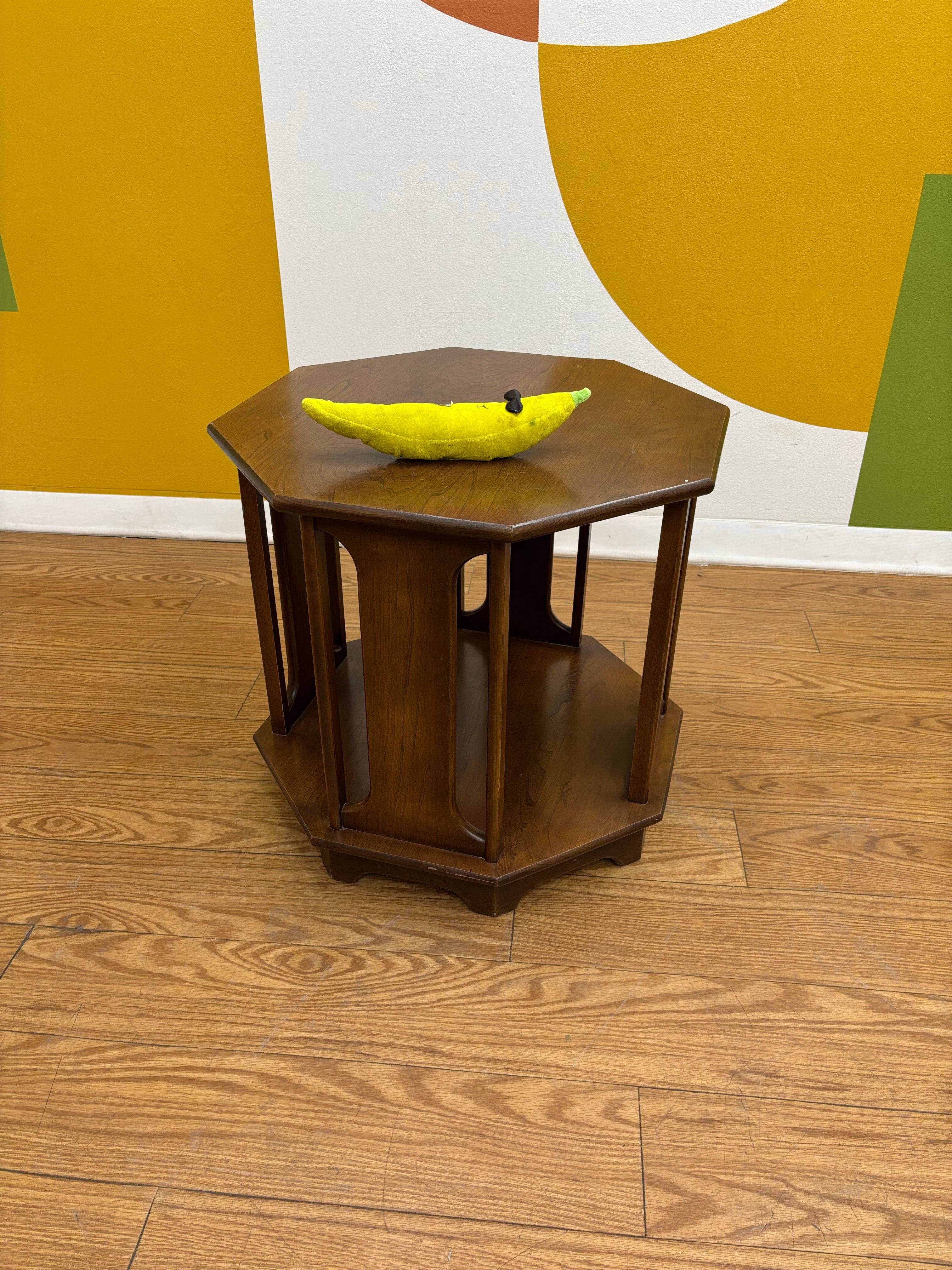 Hexagon Wood Side Table