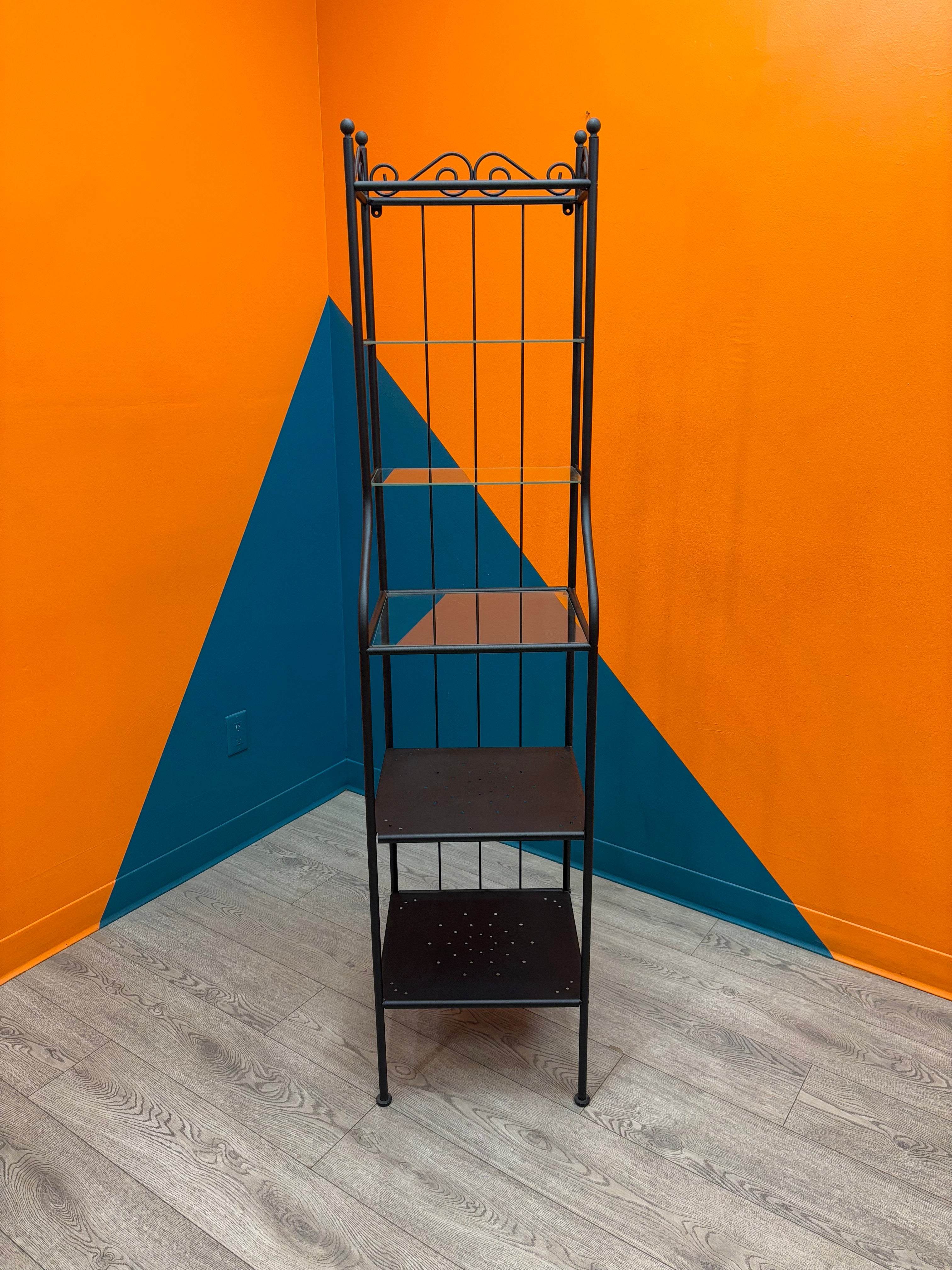 Metal & Glass Shelving Unit