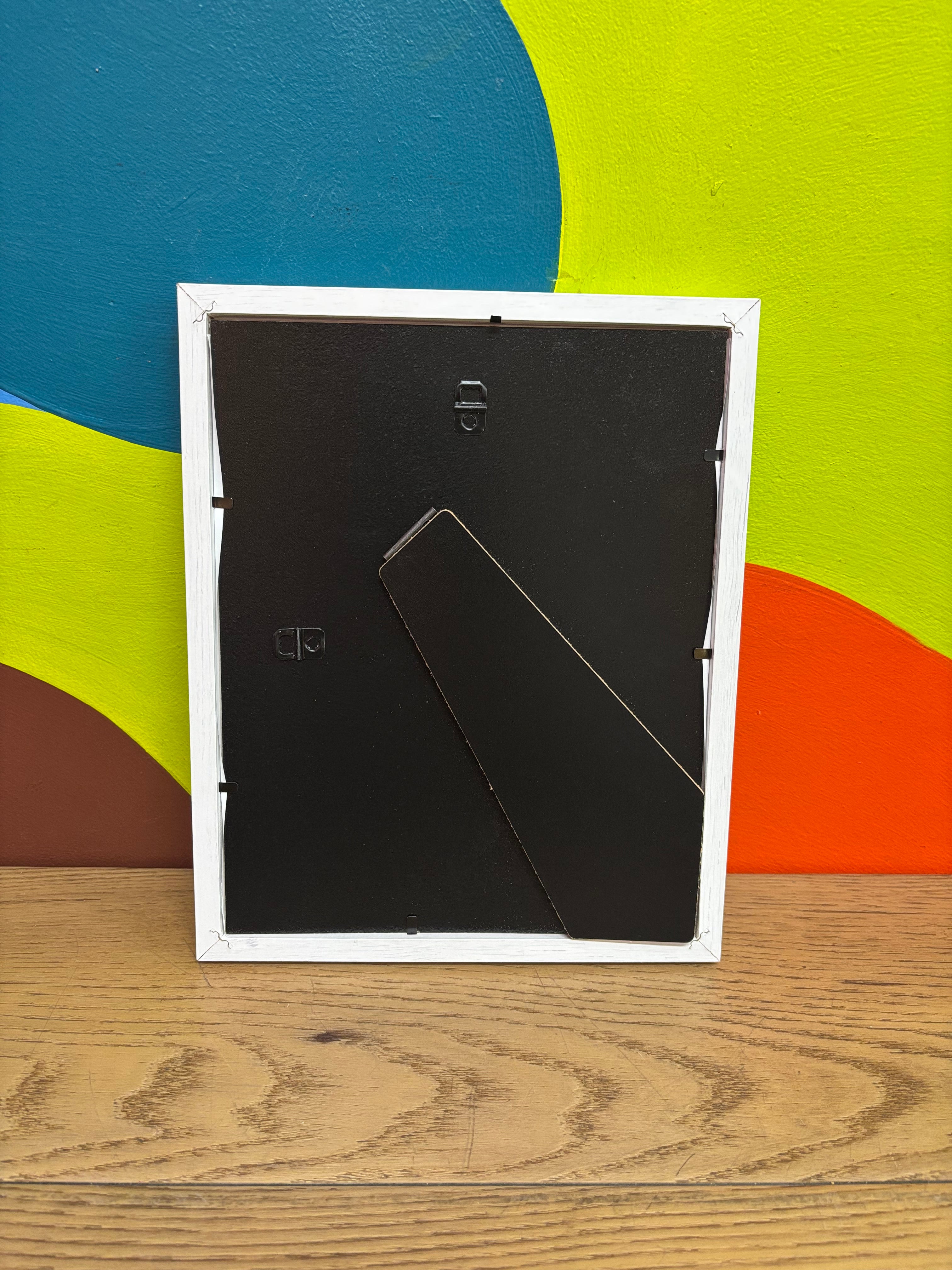 White Framed Print - Petra