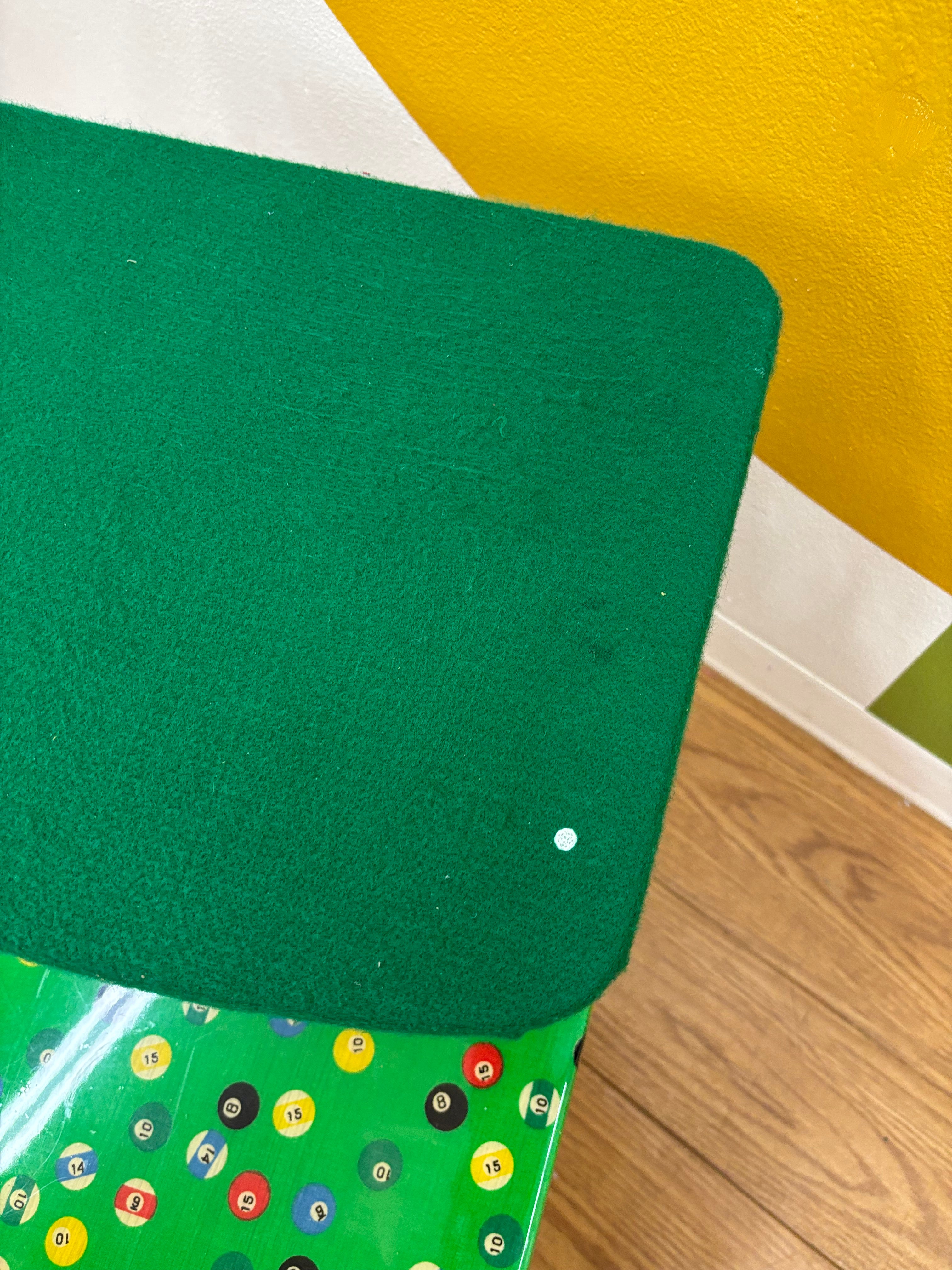 Green Billiard Ball Pattern Side Table
