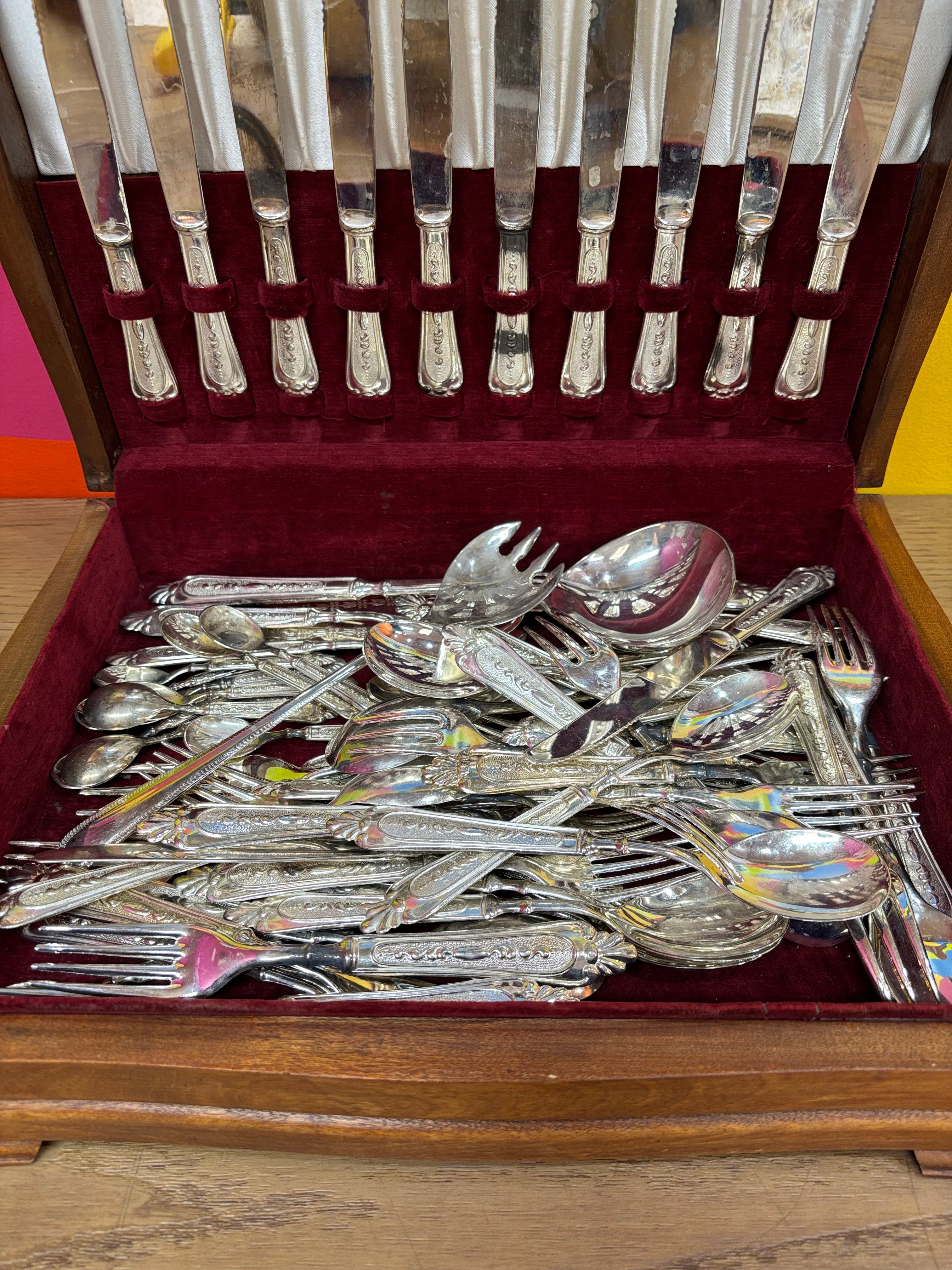 Assorted Silverware Set in Box