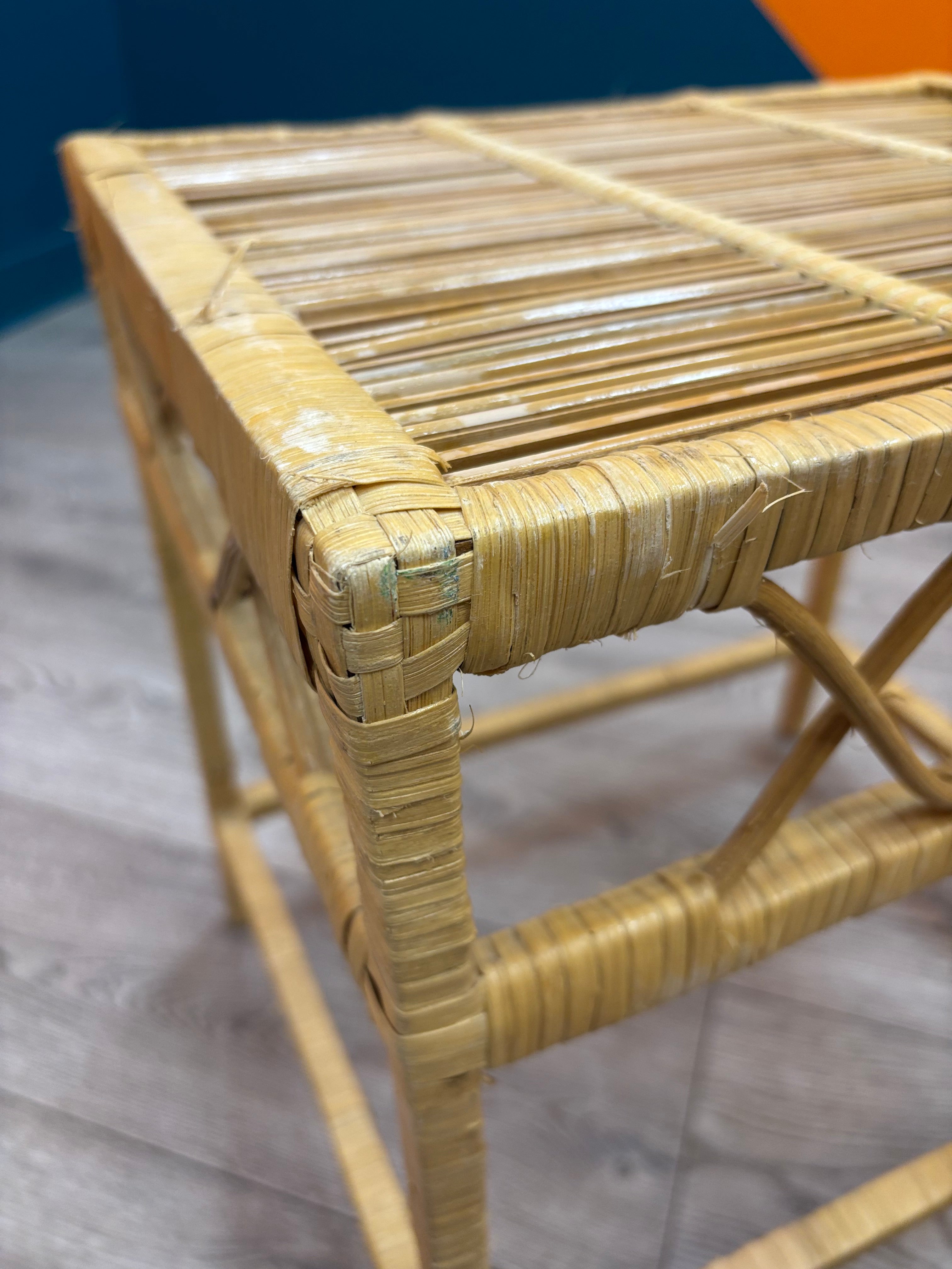 Wicker Side Table