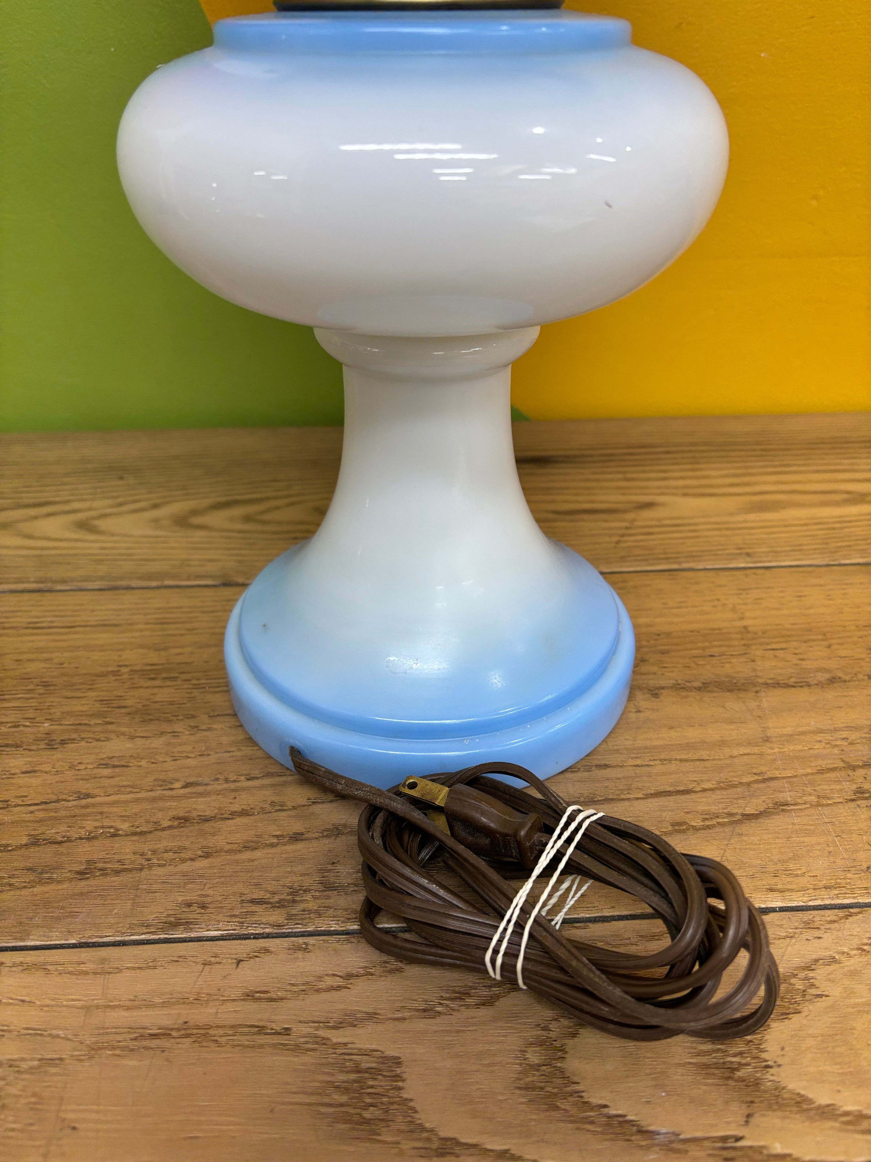 Blue Hurricane Lamp