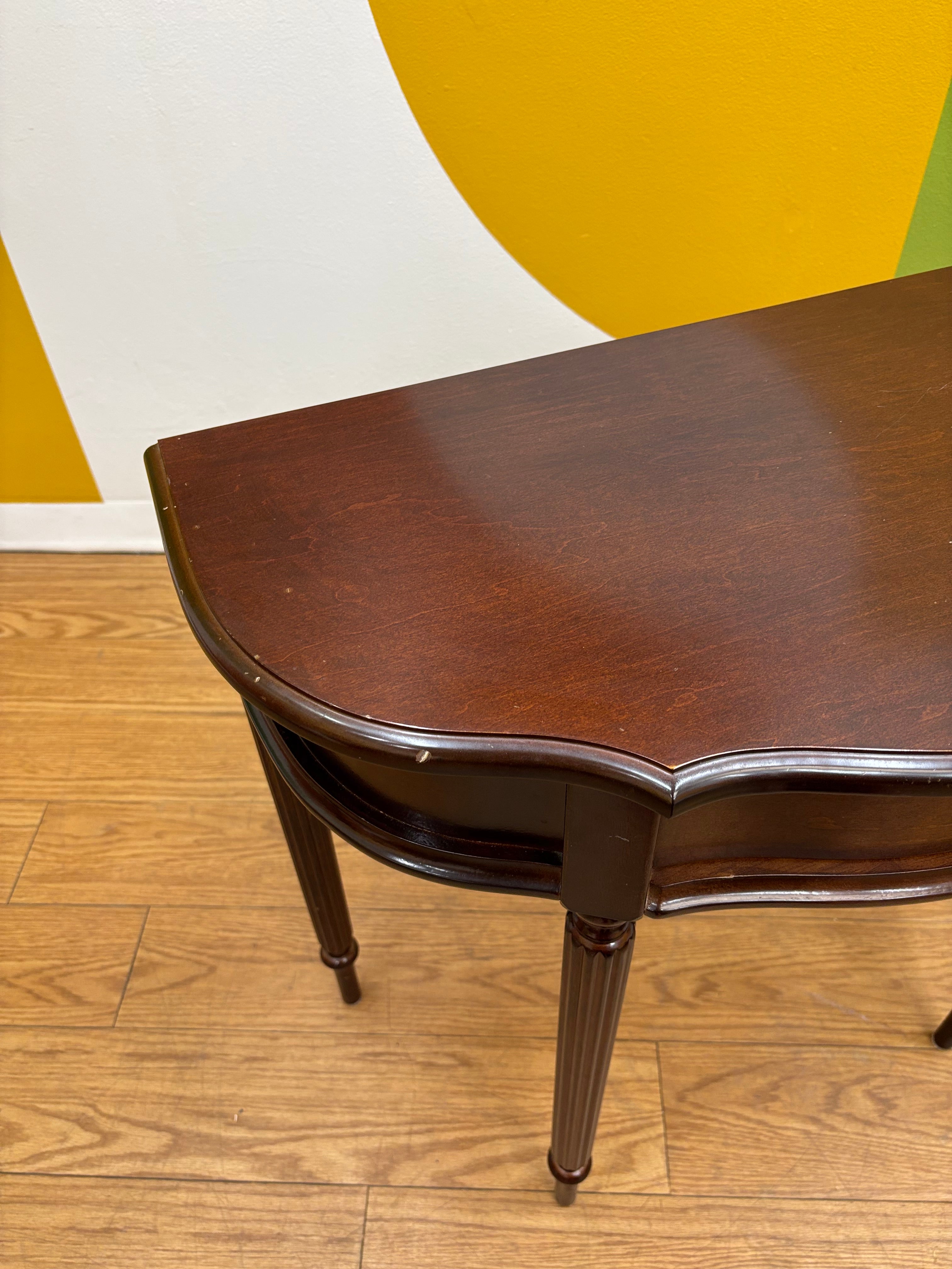 Wood Half Moon Table