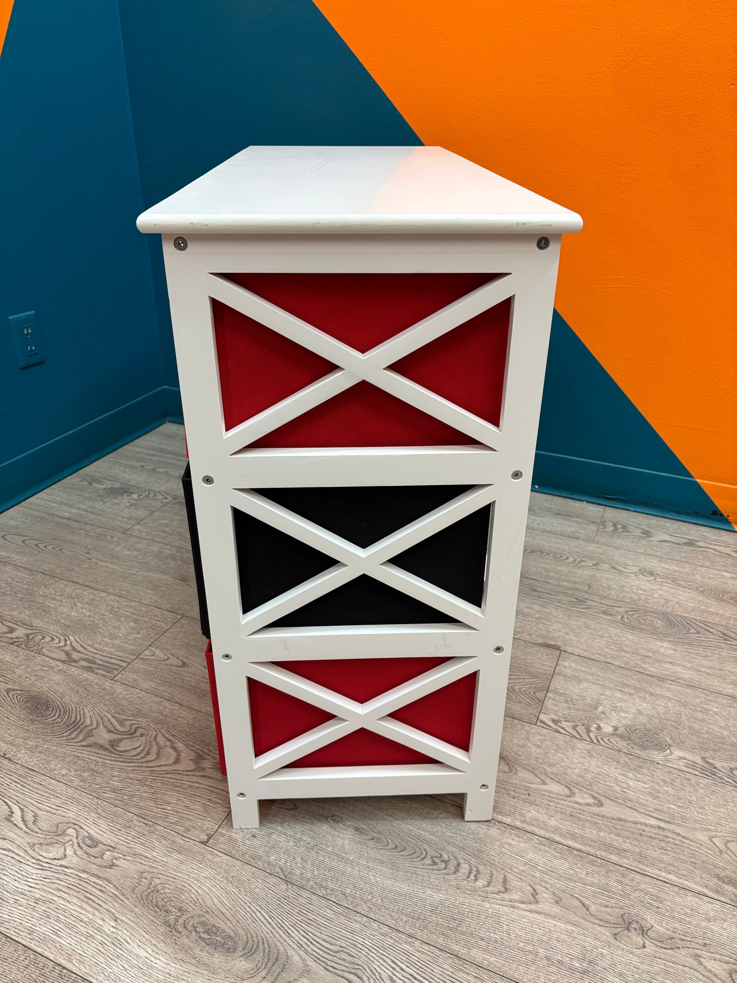 Black & Red Storage Shelves (2 available)