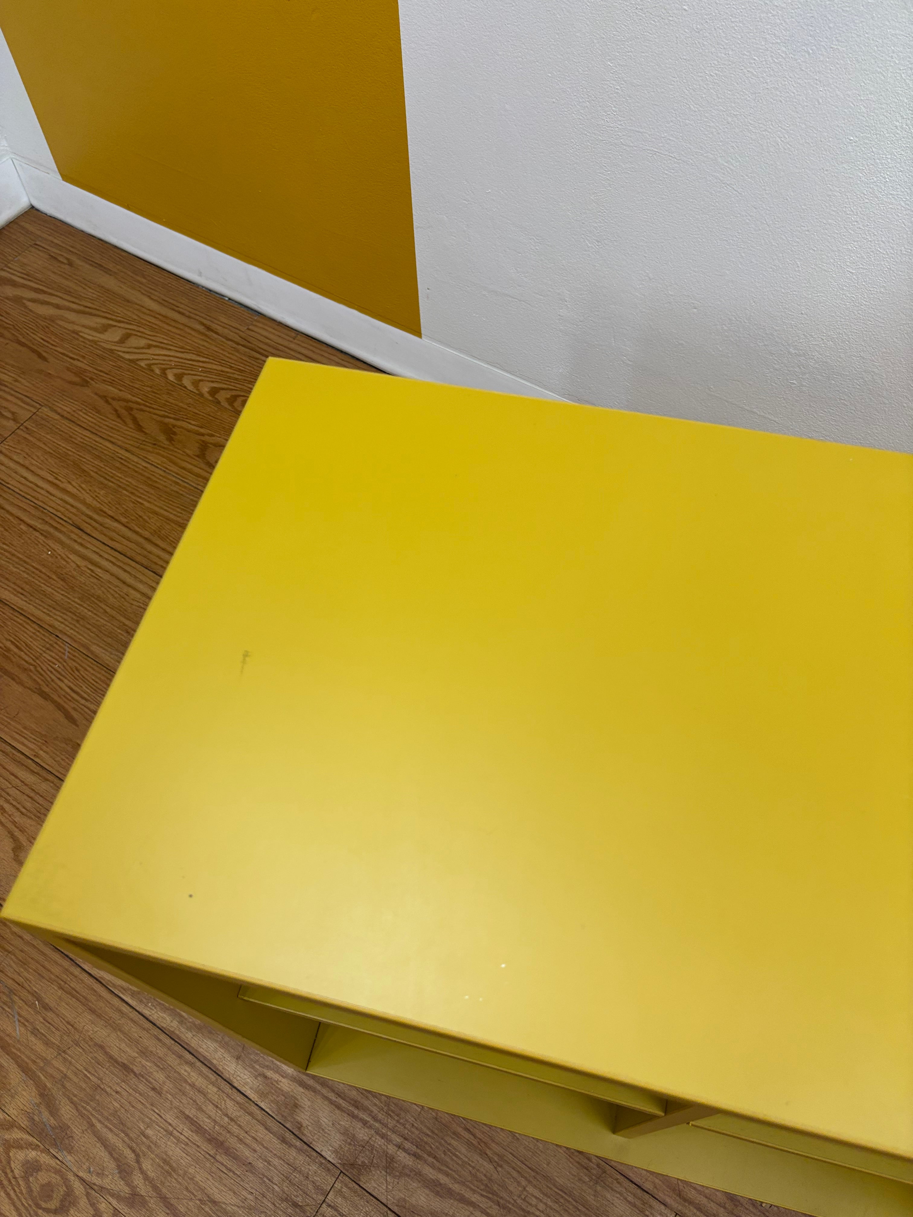 Yellow Eket IKEA Cube Shelf
