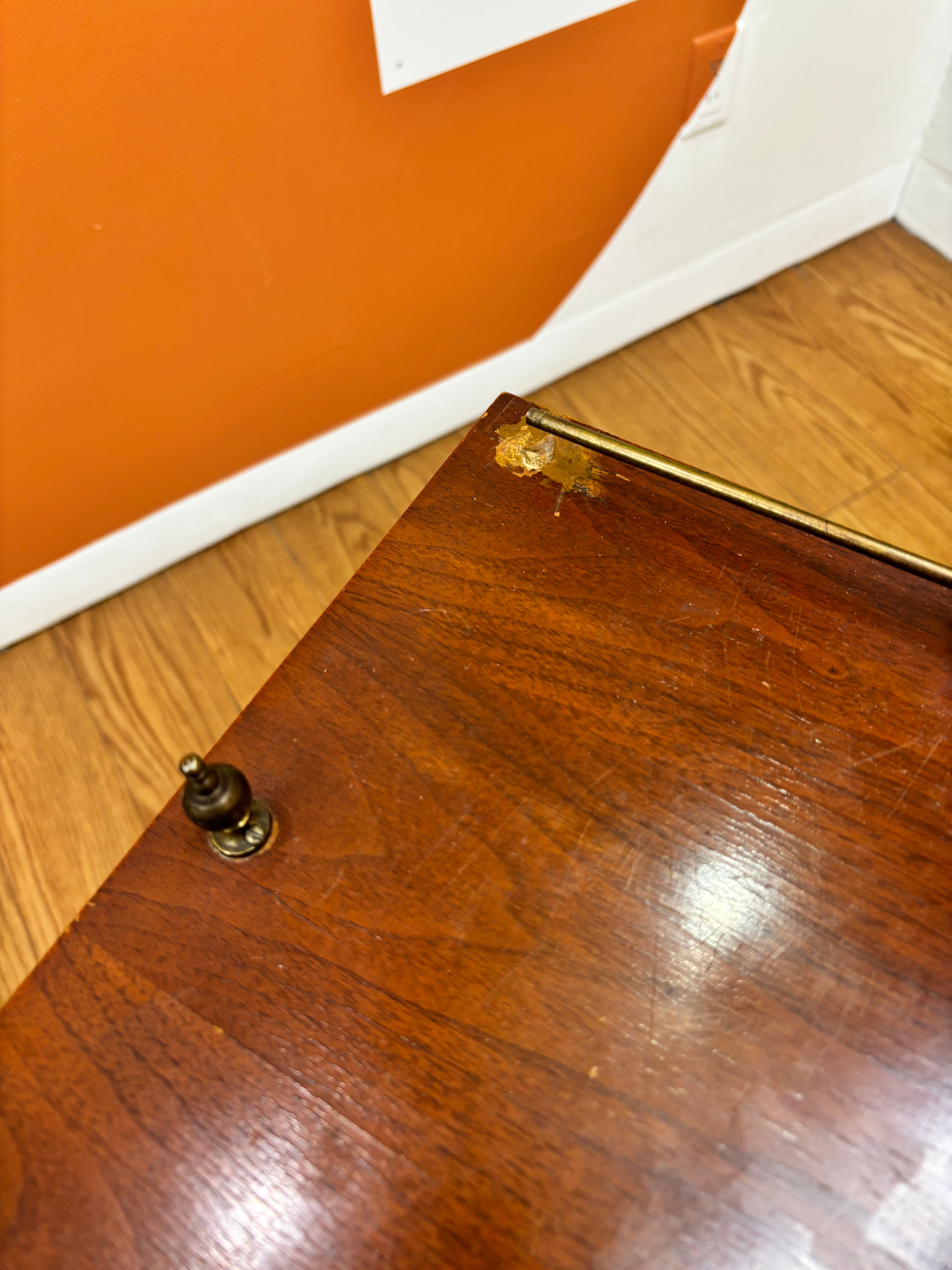 Wood Cabinet with Drop Down Drawer