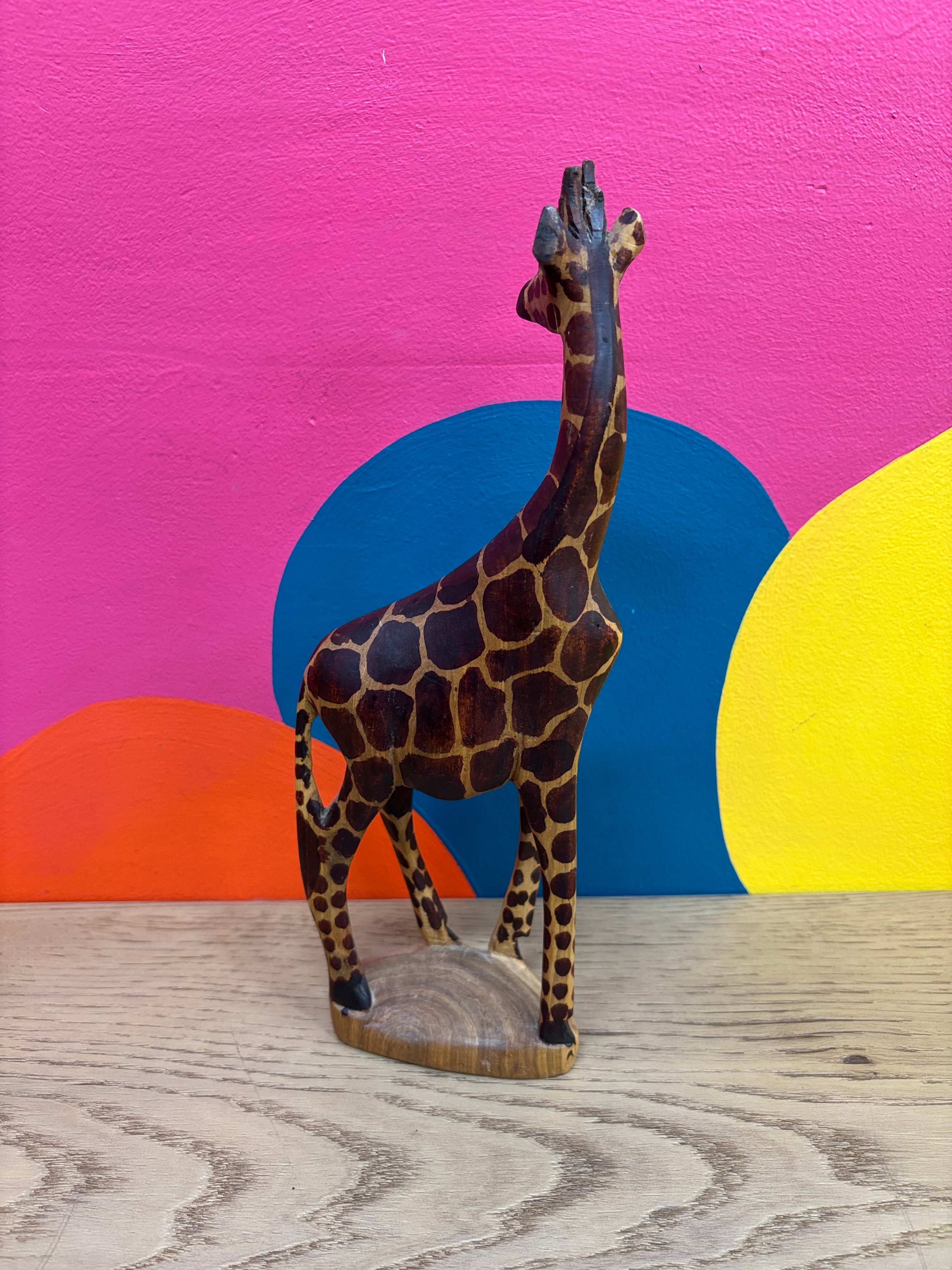 Wood Giraffe Figurine