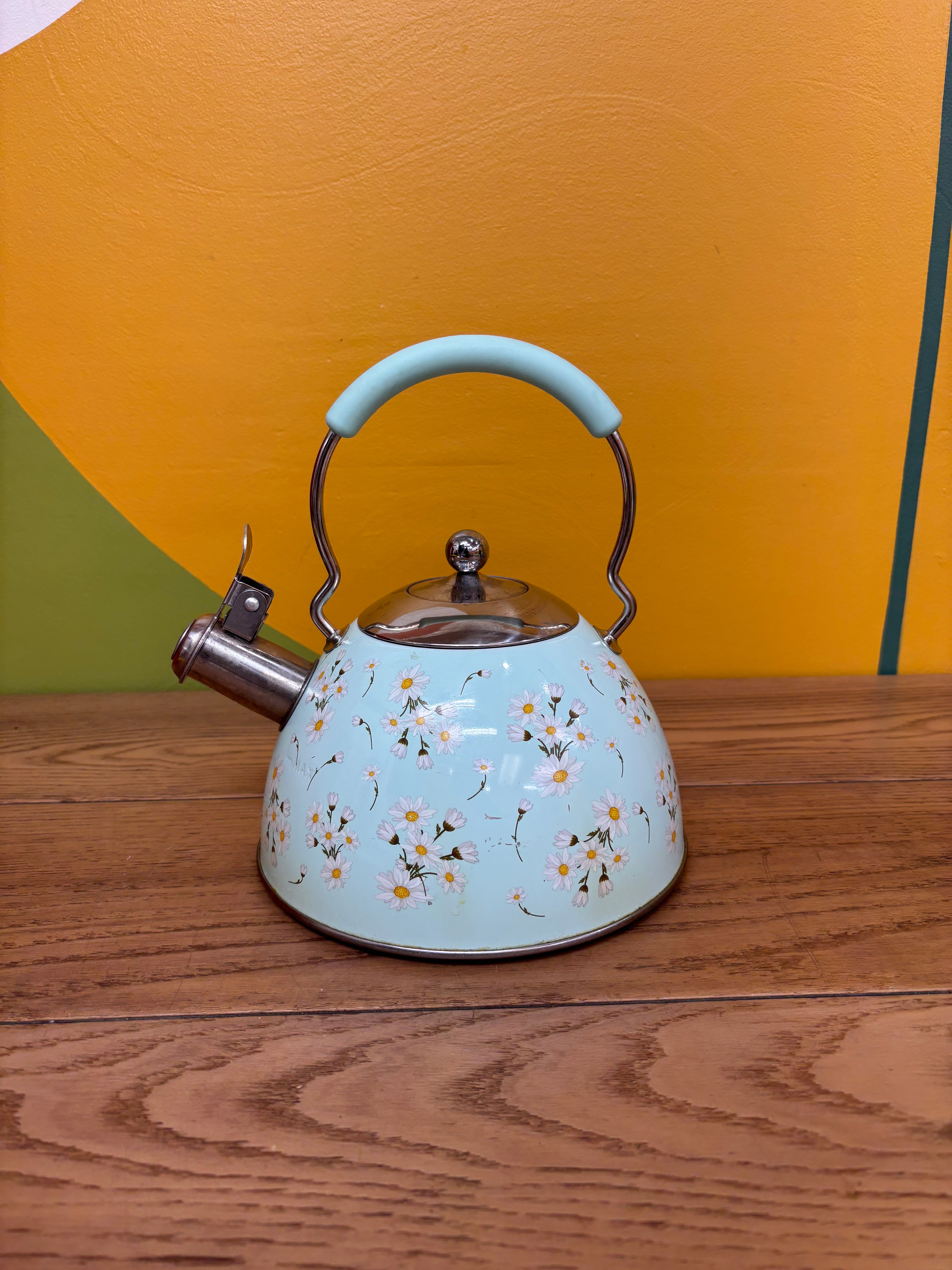 Metal Floral Teapot