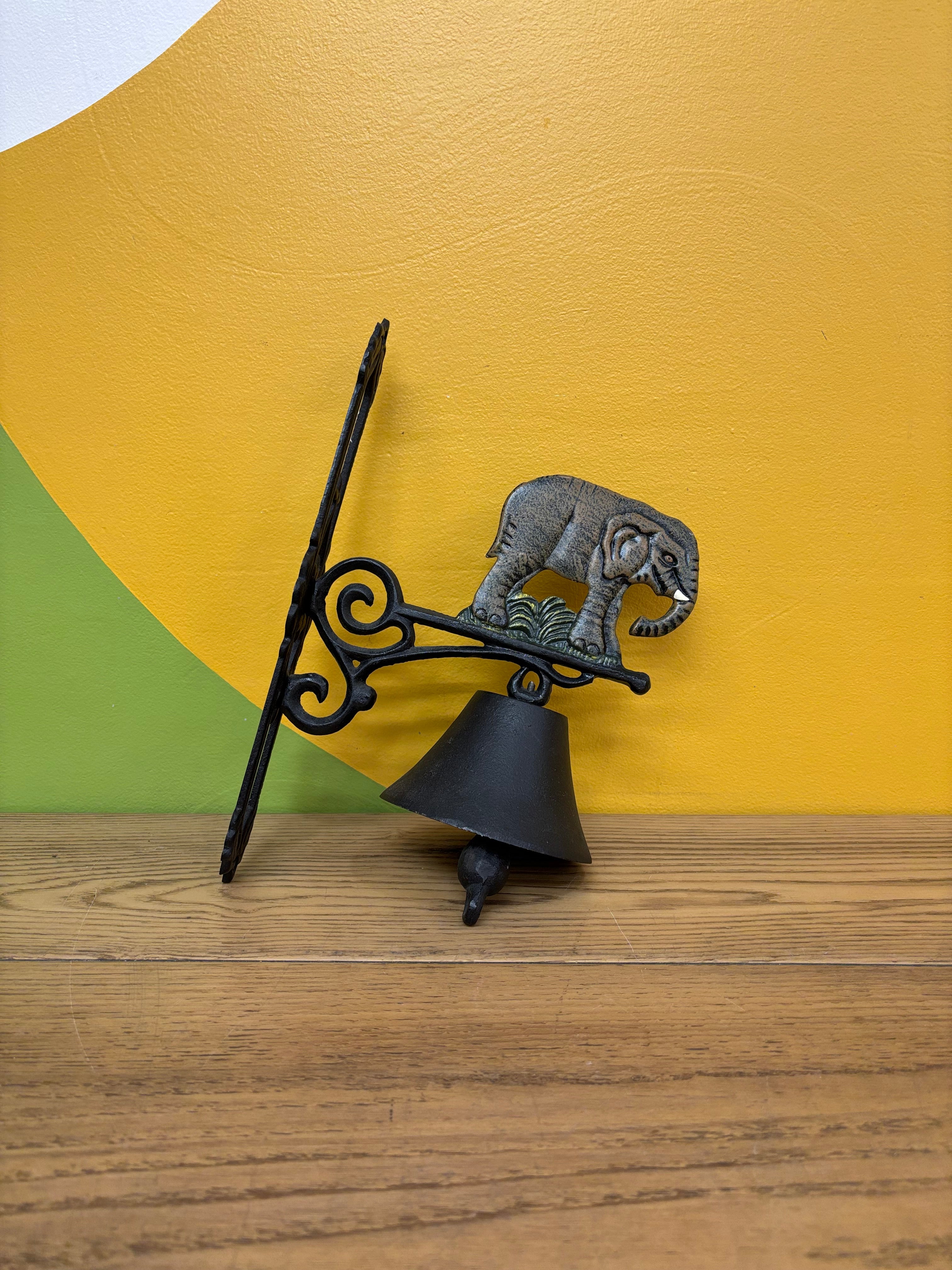 Cast Iron Elephant Wall Bell