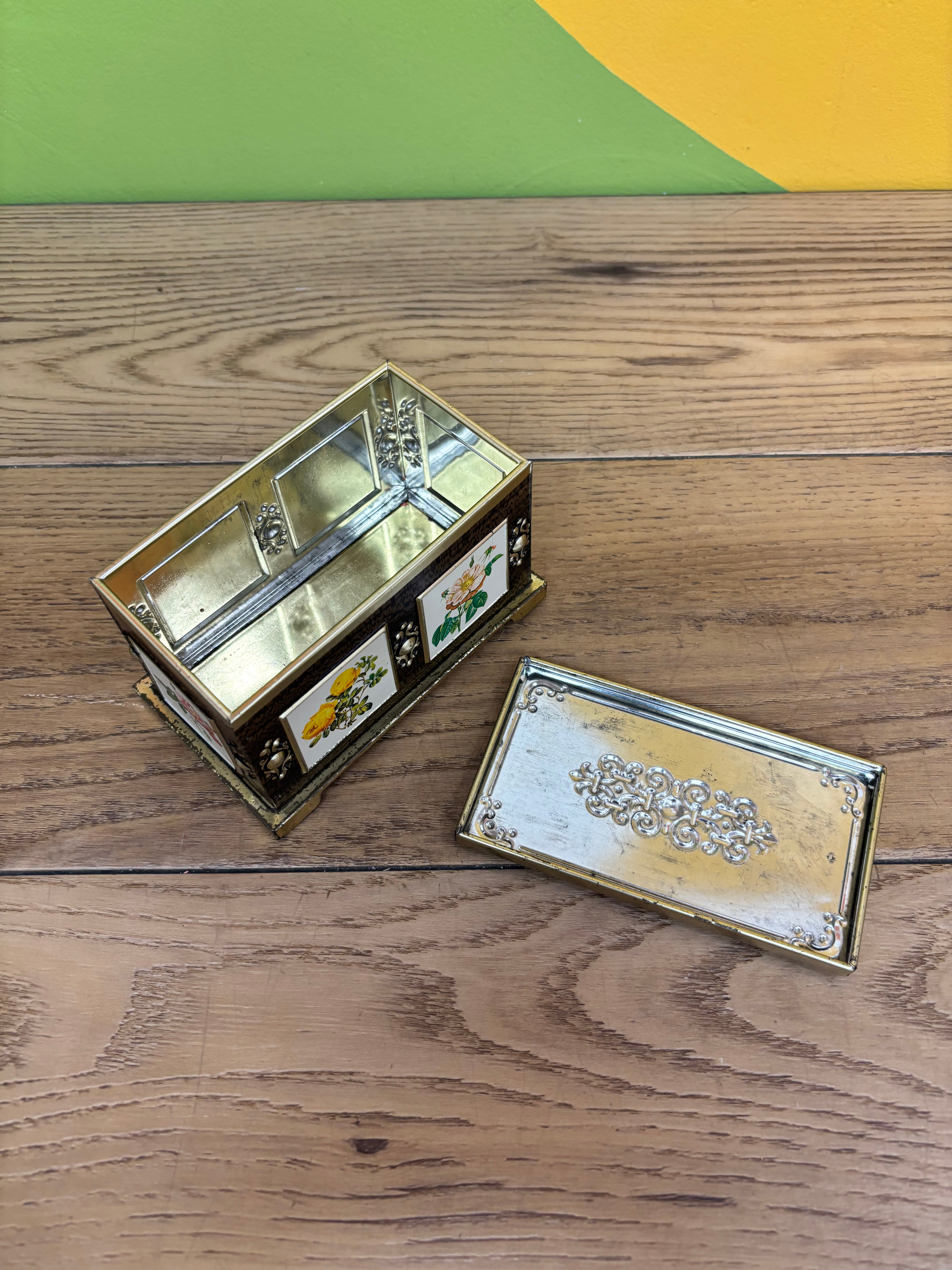 Floral Metal Tin