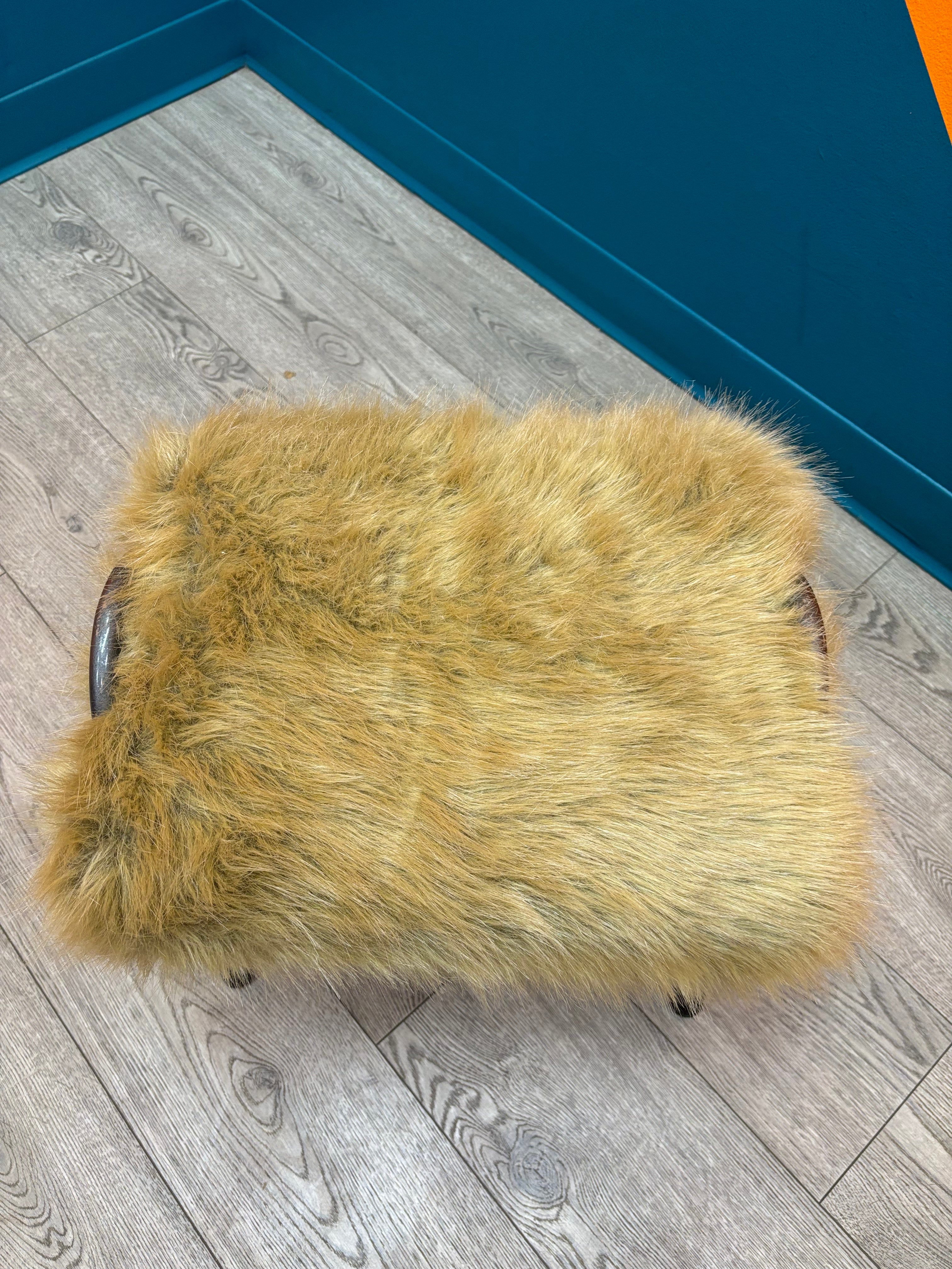 Furry Square Stool