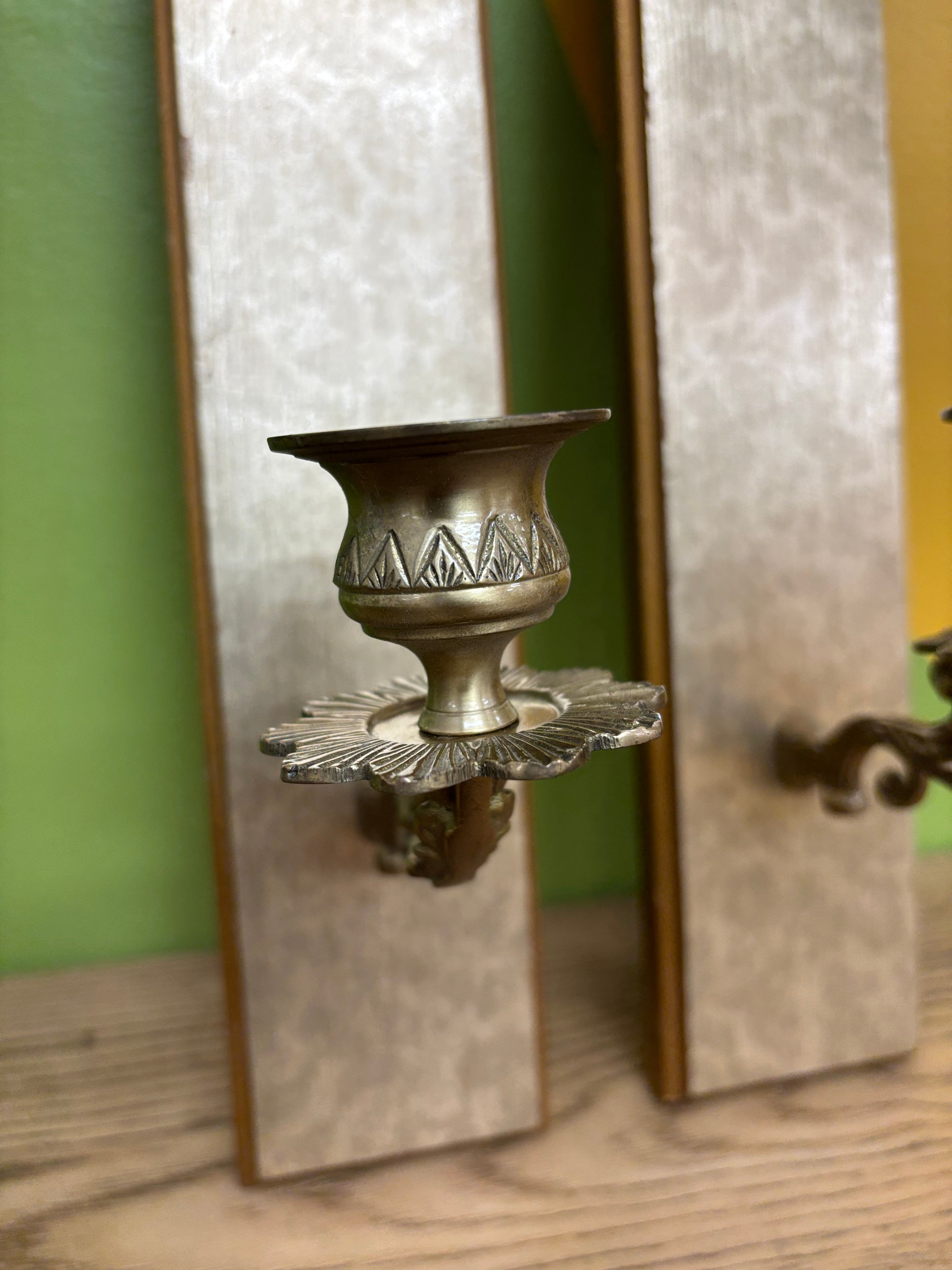 (2) Wall Scones with Candle Holders