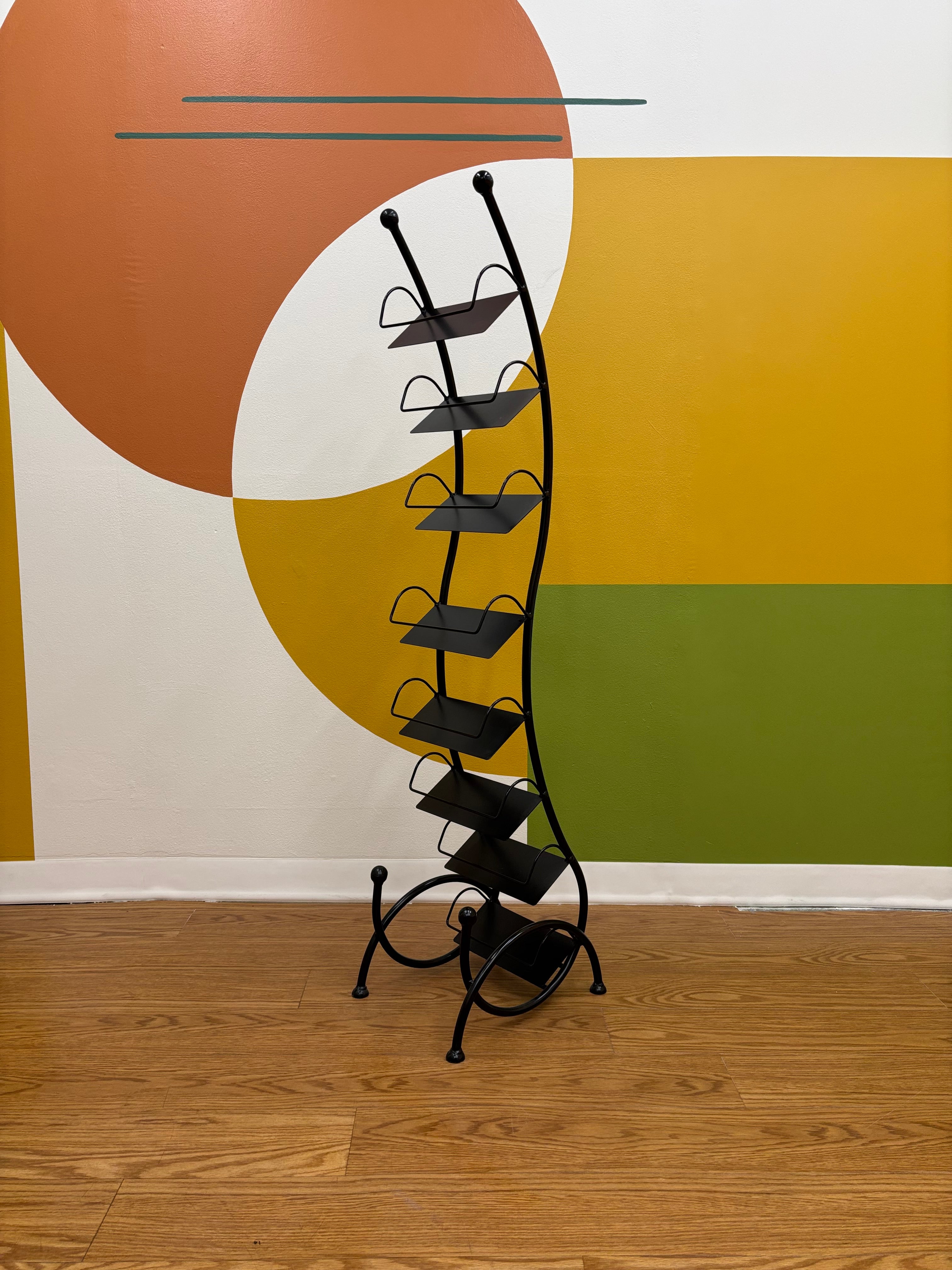 Black Metal Standing Storage Rack