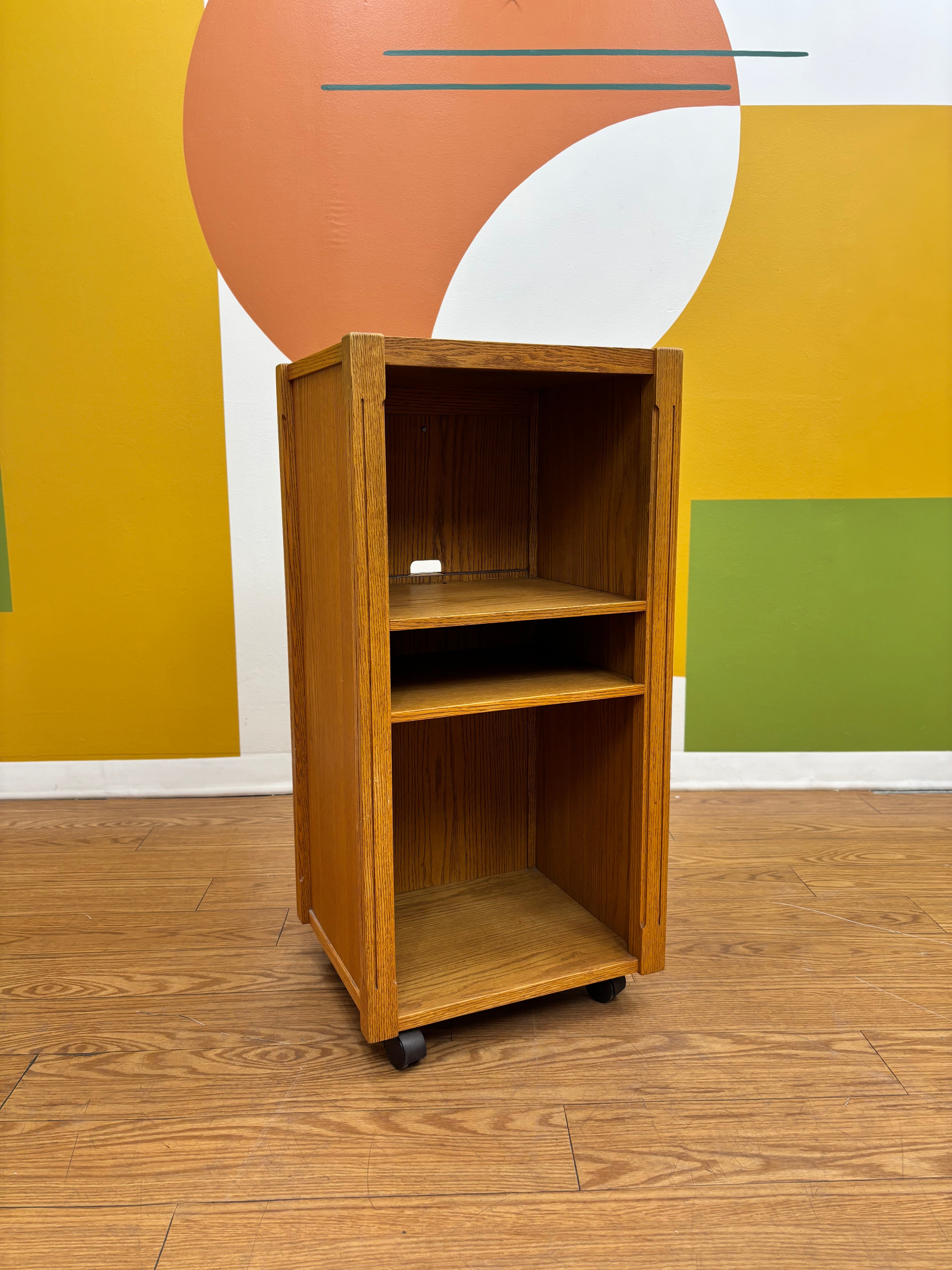 Rolling Wood Cabinet