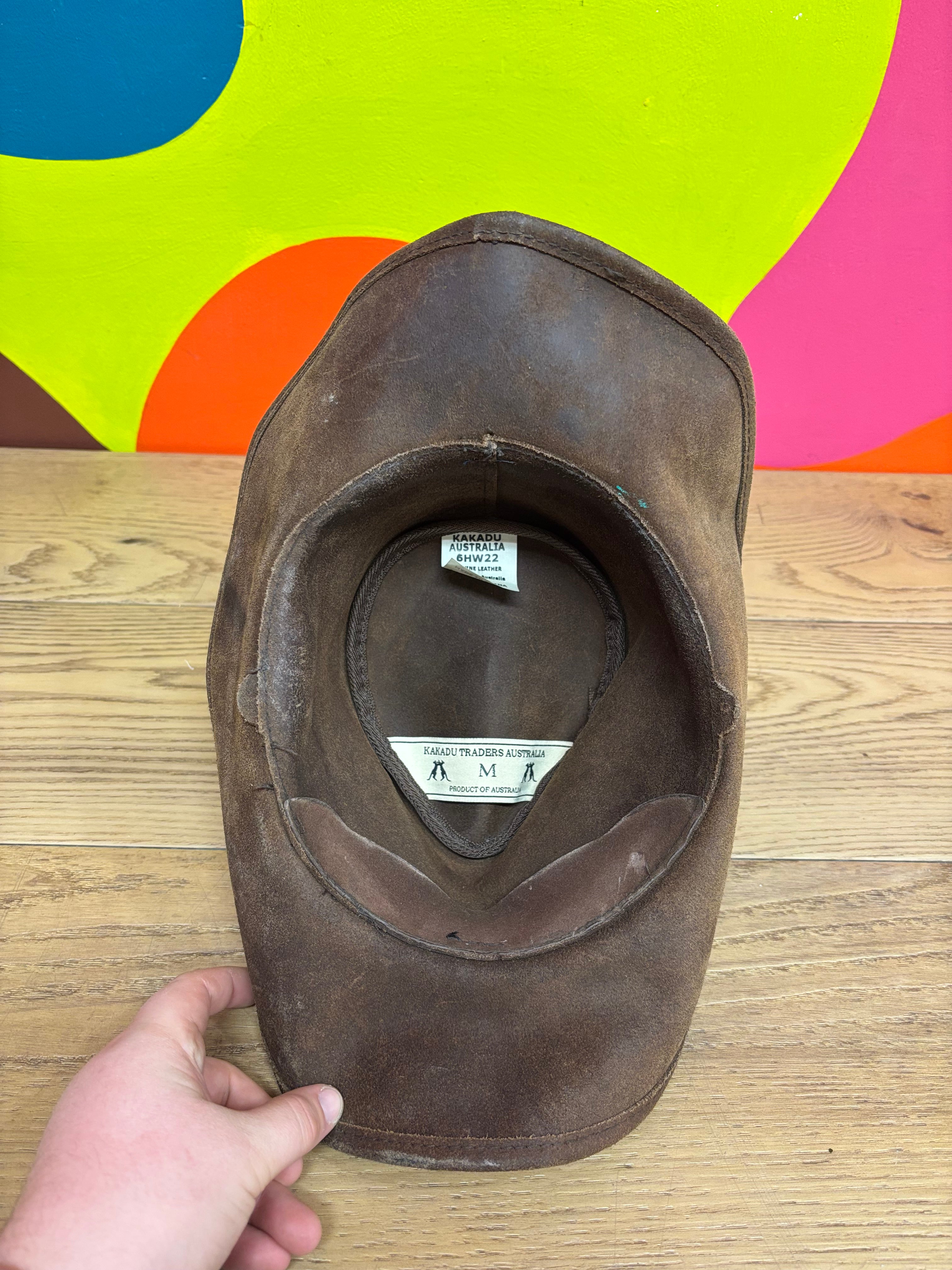 Kakadu Traders Leather Hat - Size M