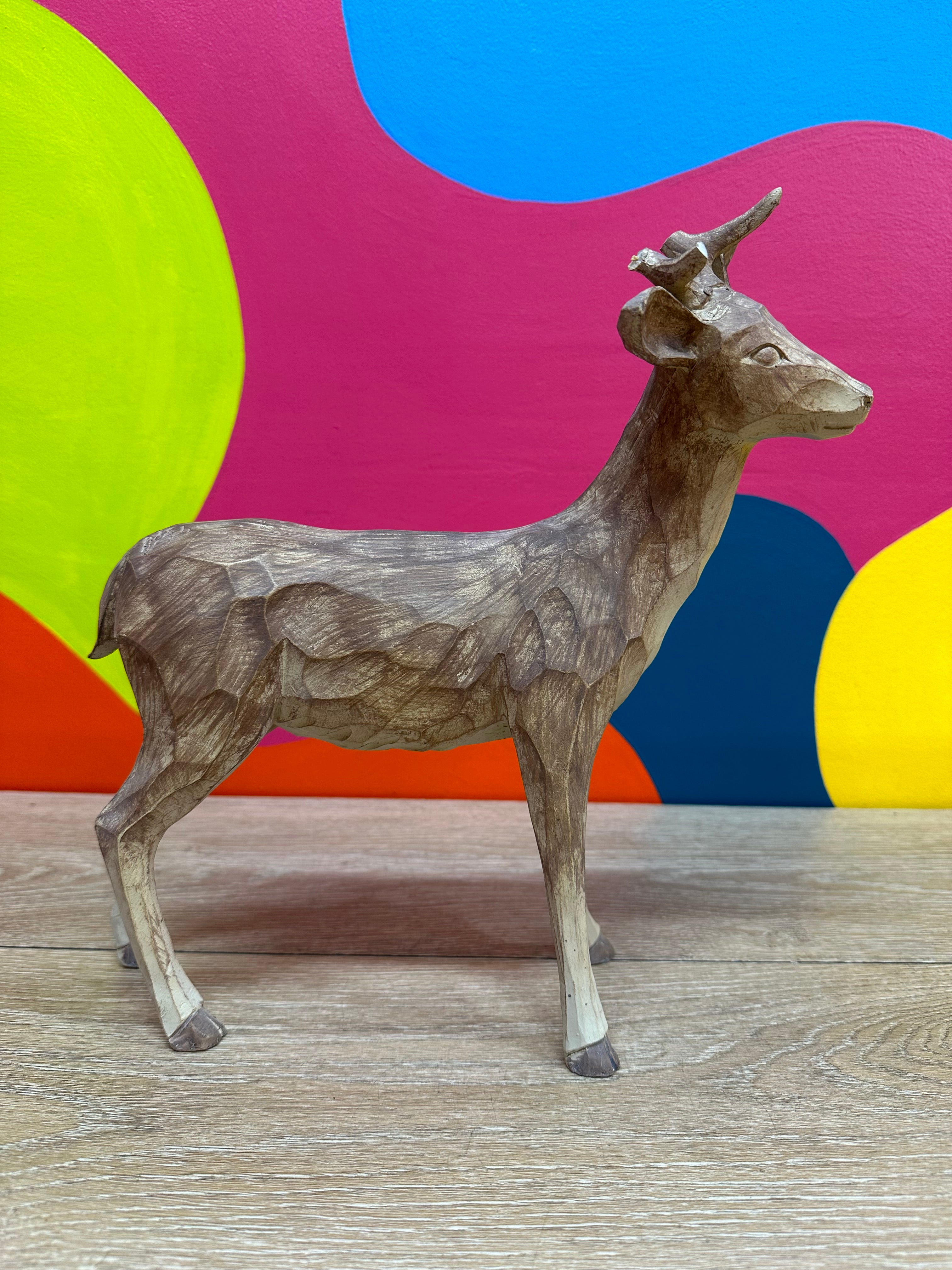 Wooden Deer Decor