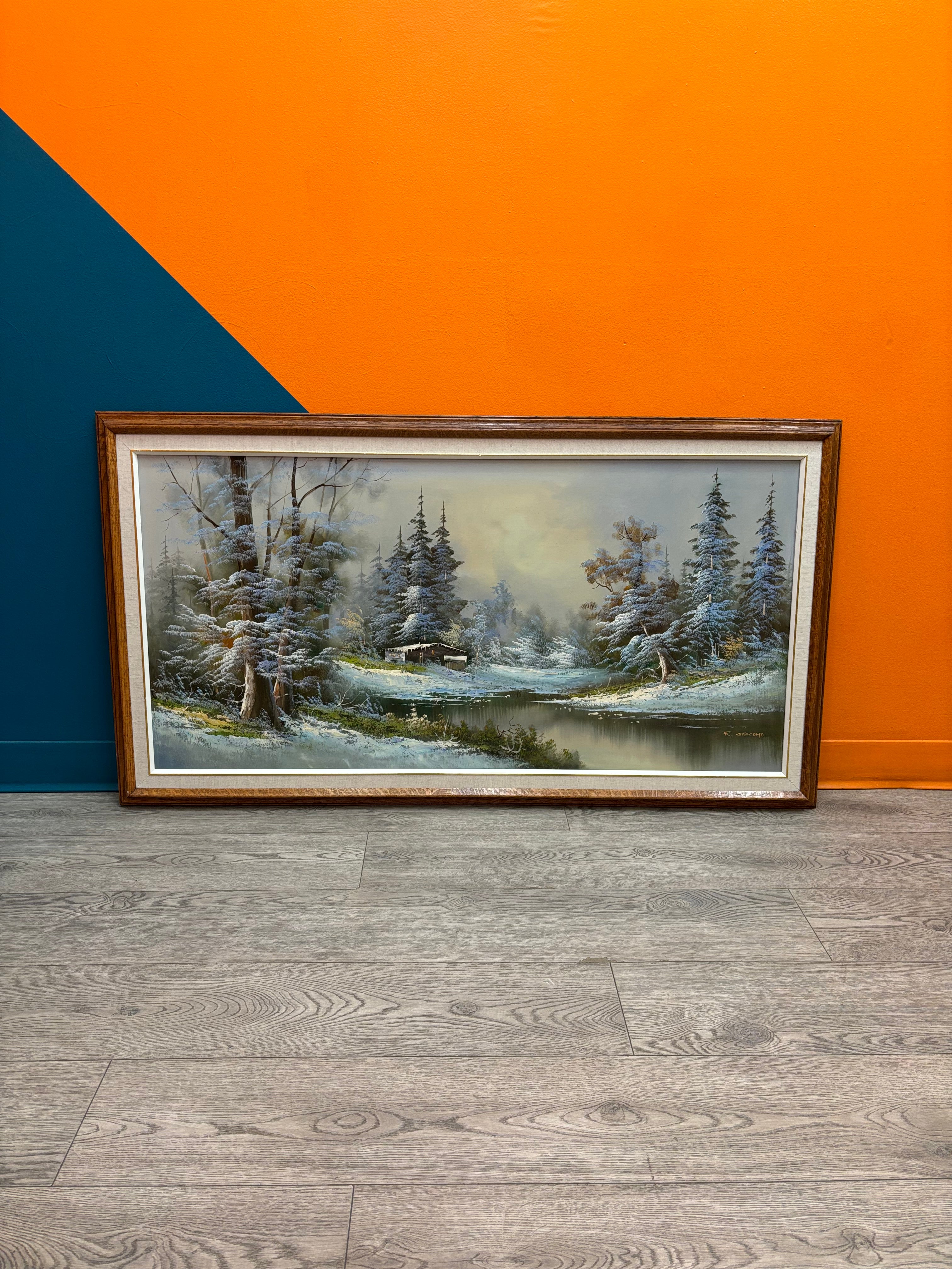 Landscape Winter Forrest Painting