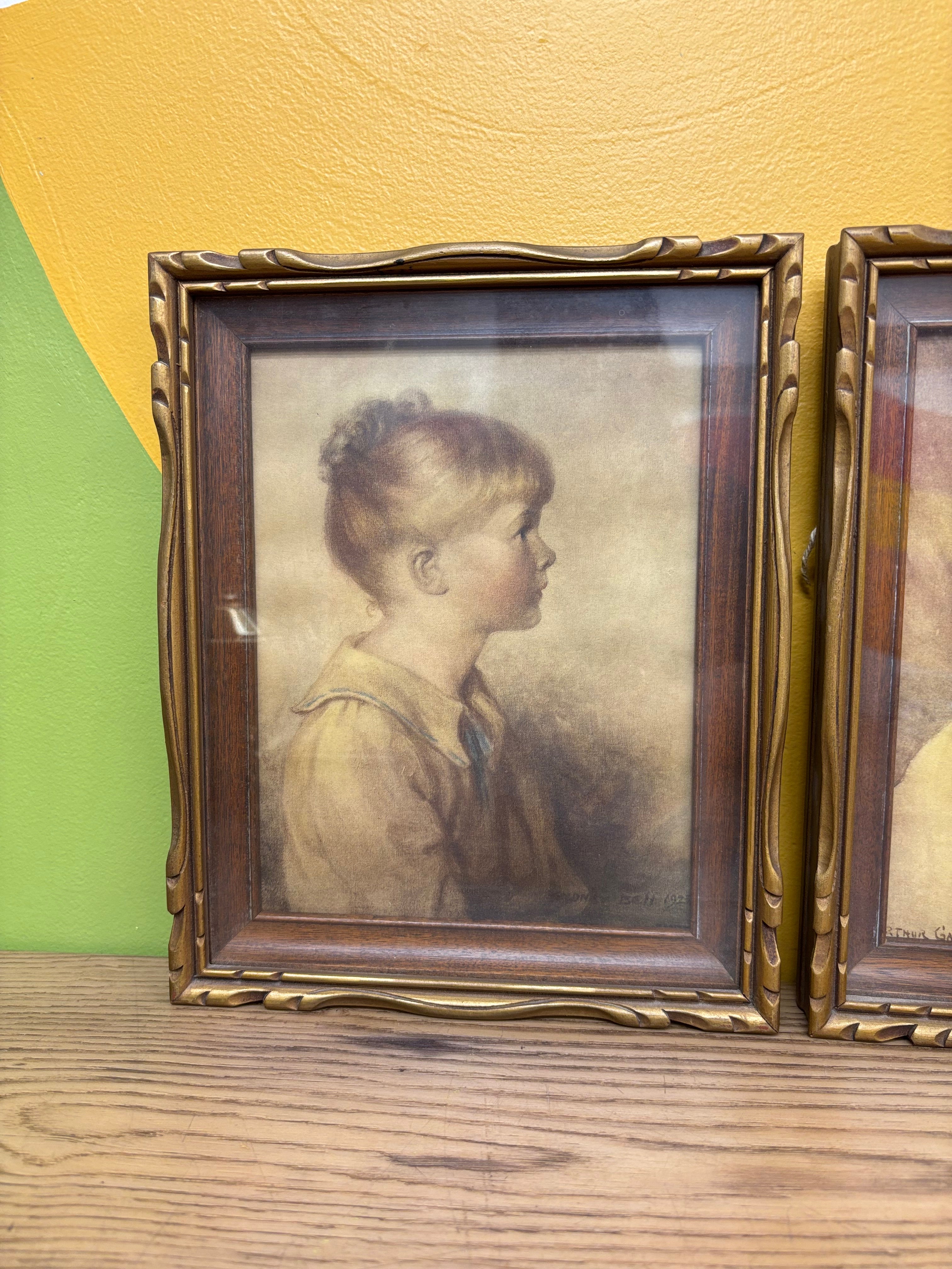 Charlotte & Peter Gold Framed Portraits