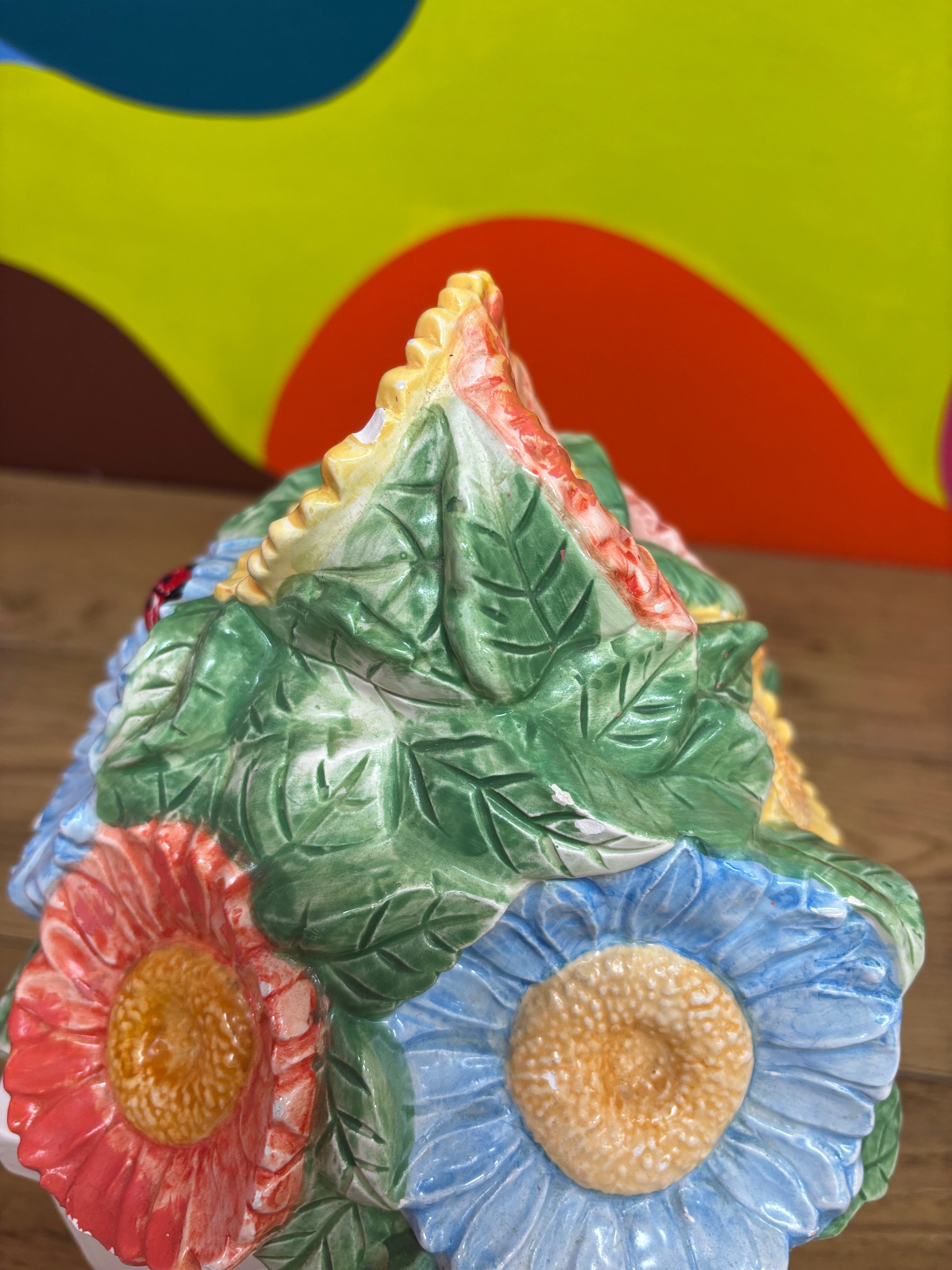 Ceramic Floral Canister