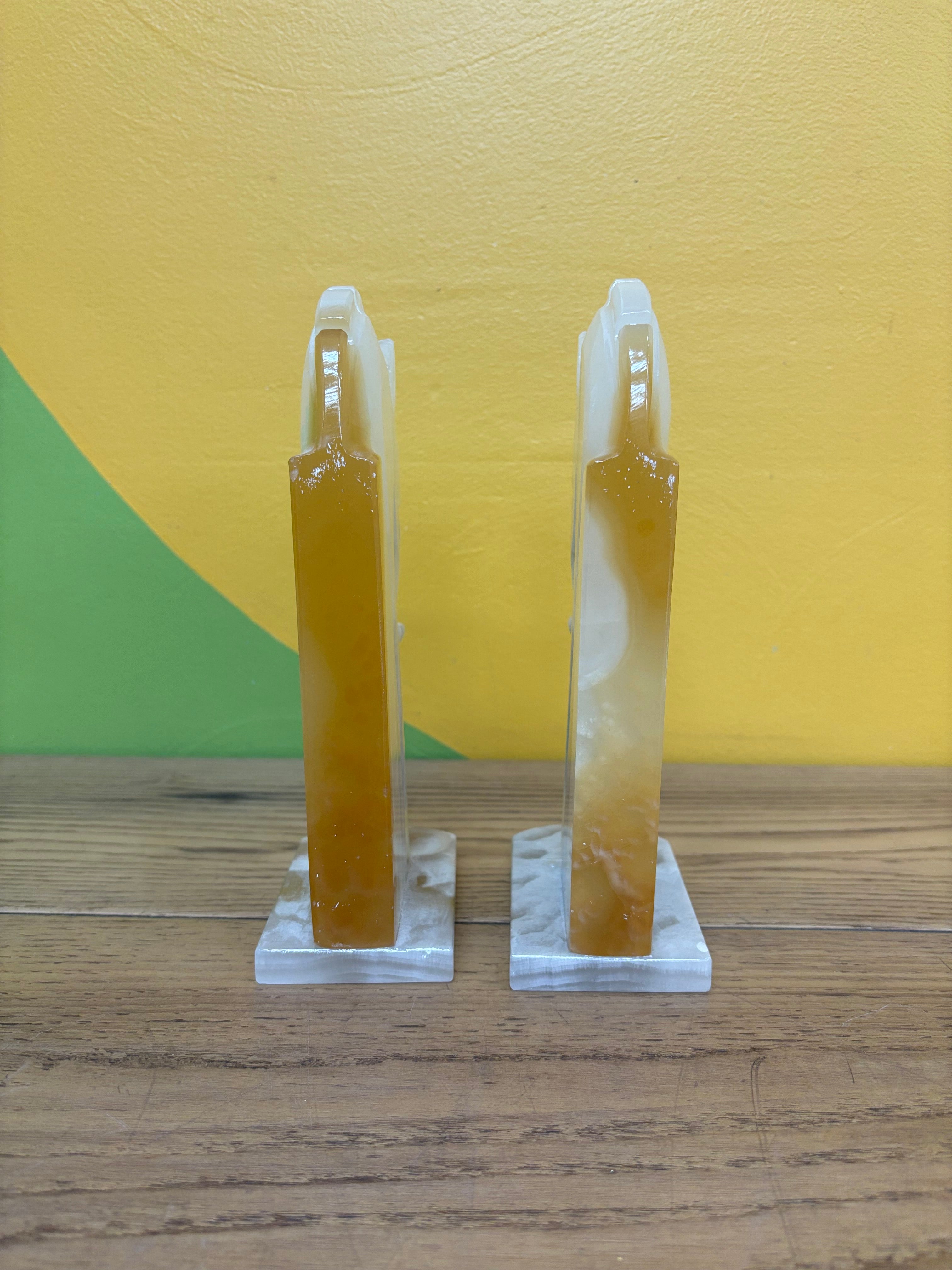 Onyx Horse Head Bookends