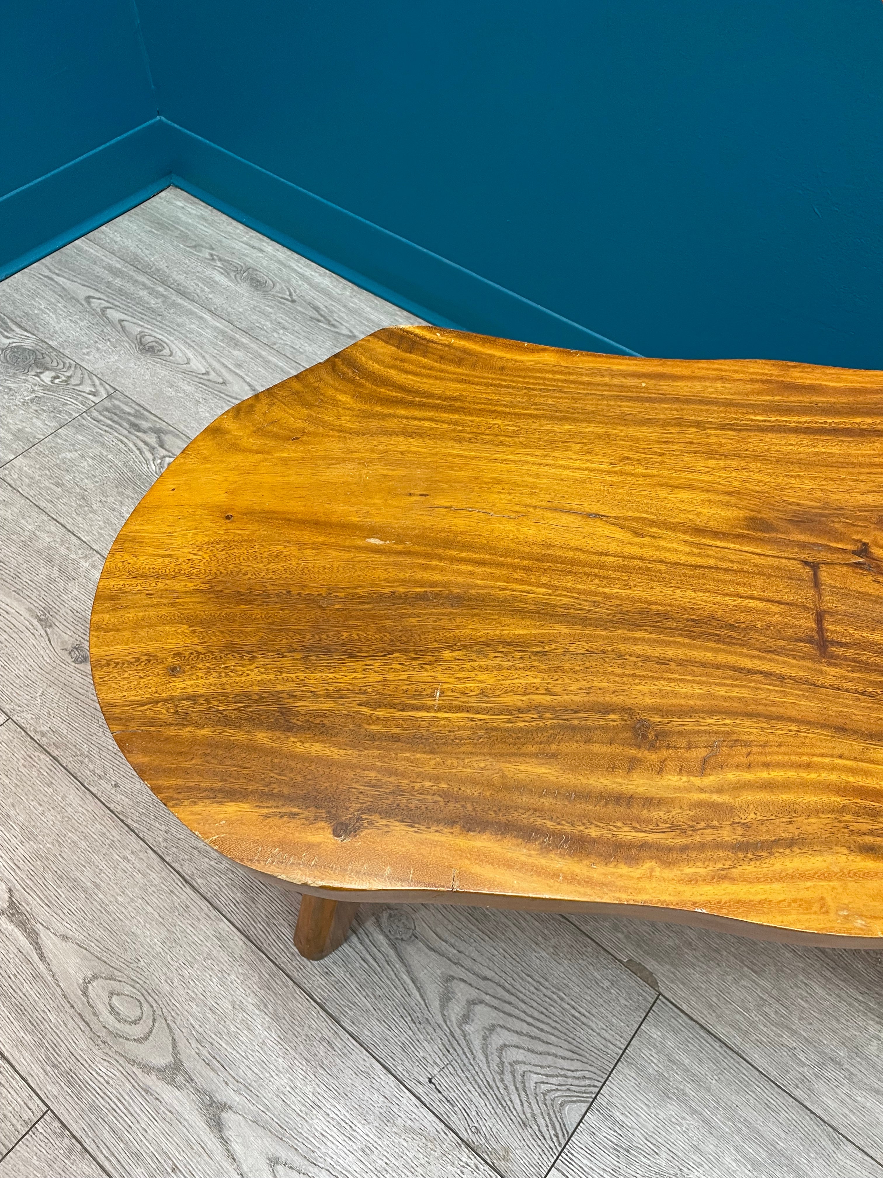 Three Legged Wood Coffee Table