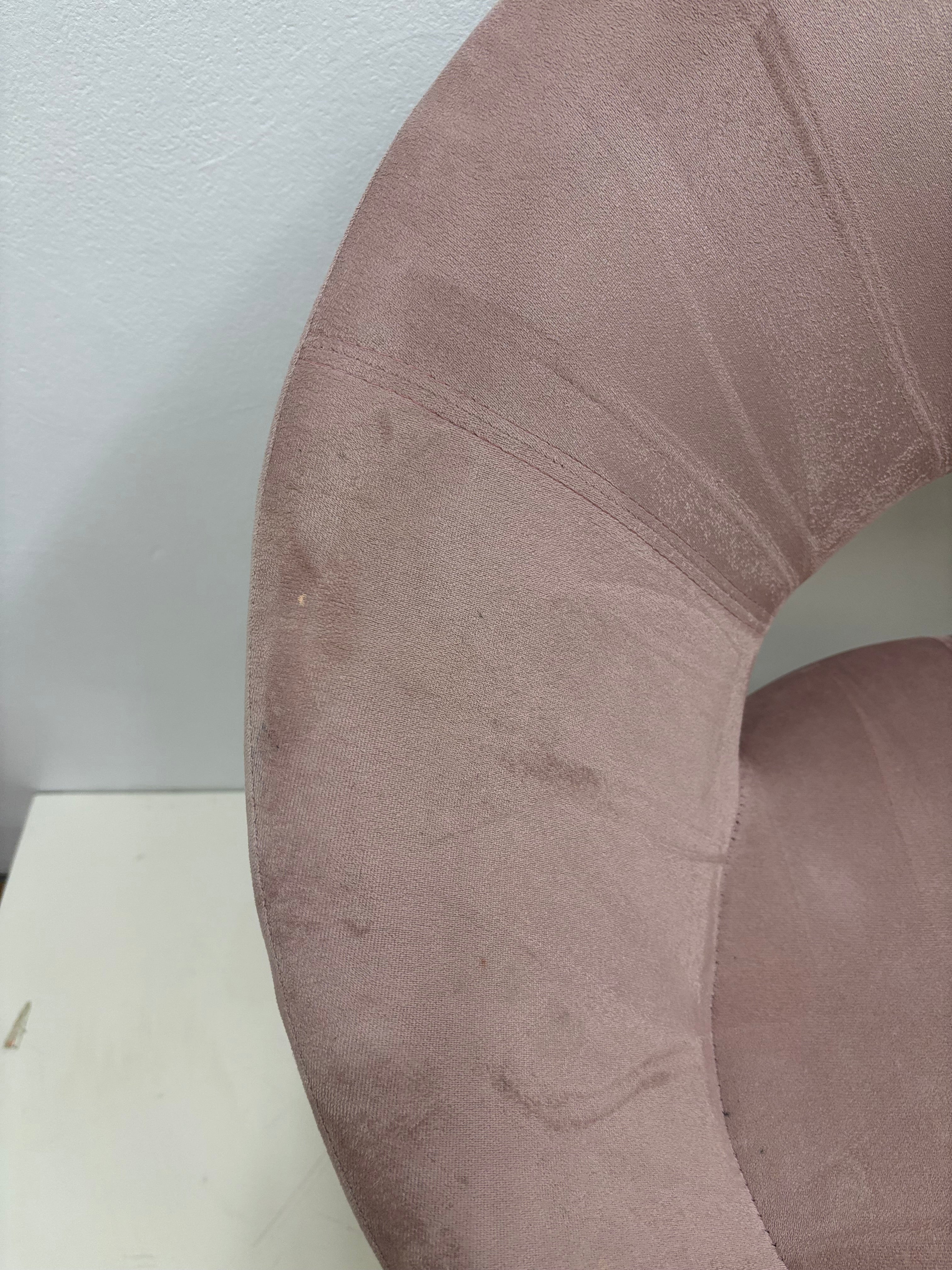 Pink Velvet Accent Chair