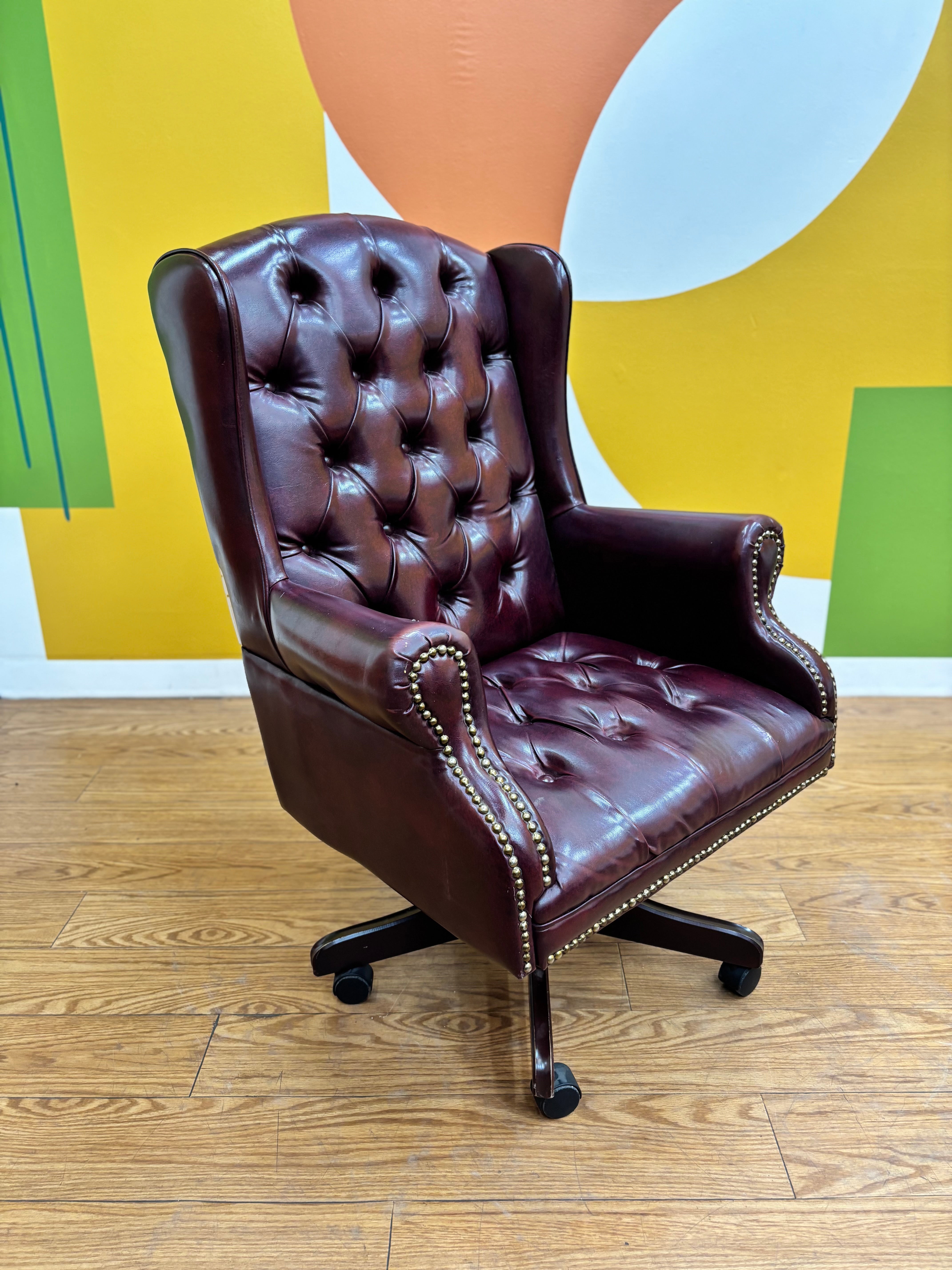 Red Tufted Office Chair