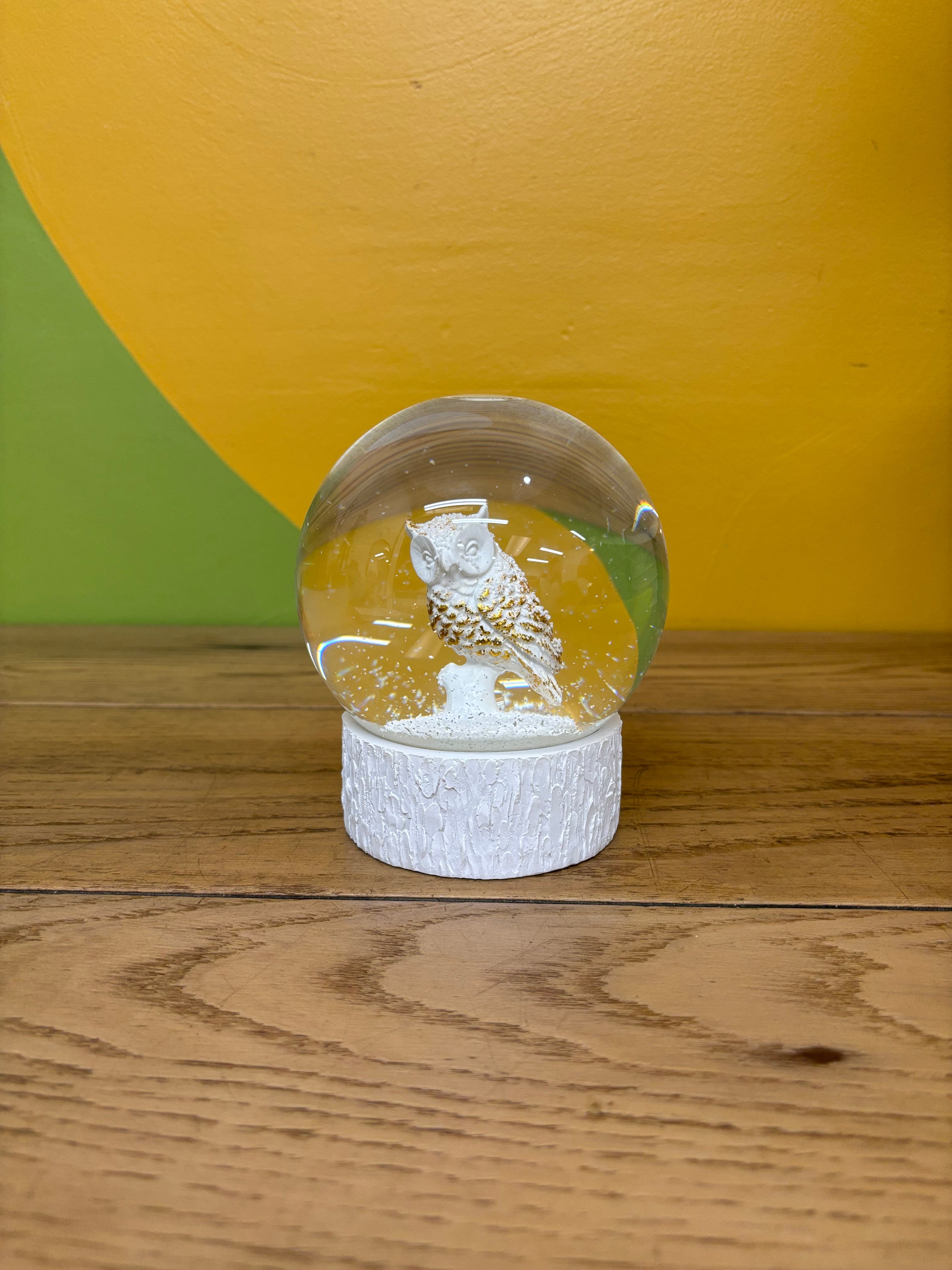 White Owl Snow Globe