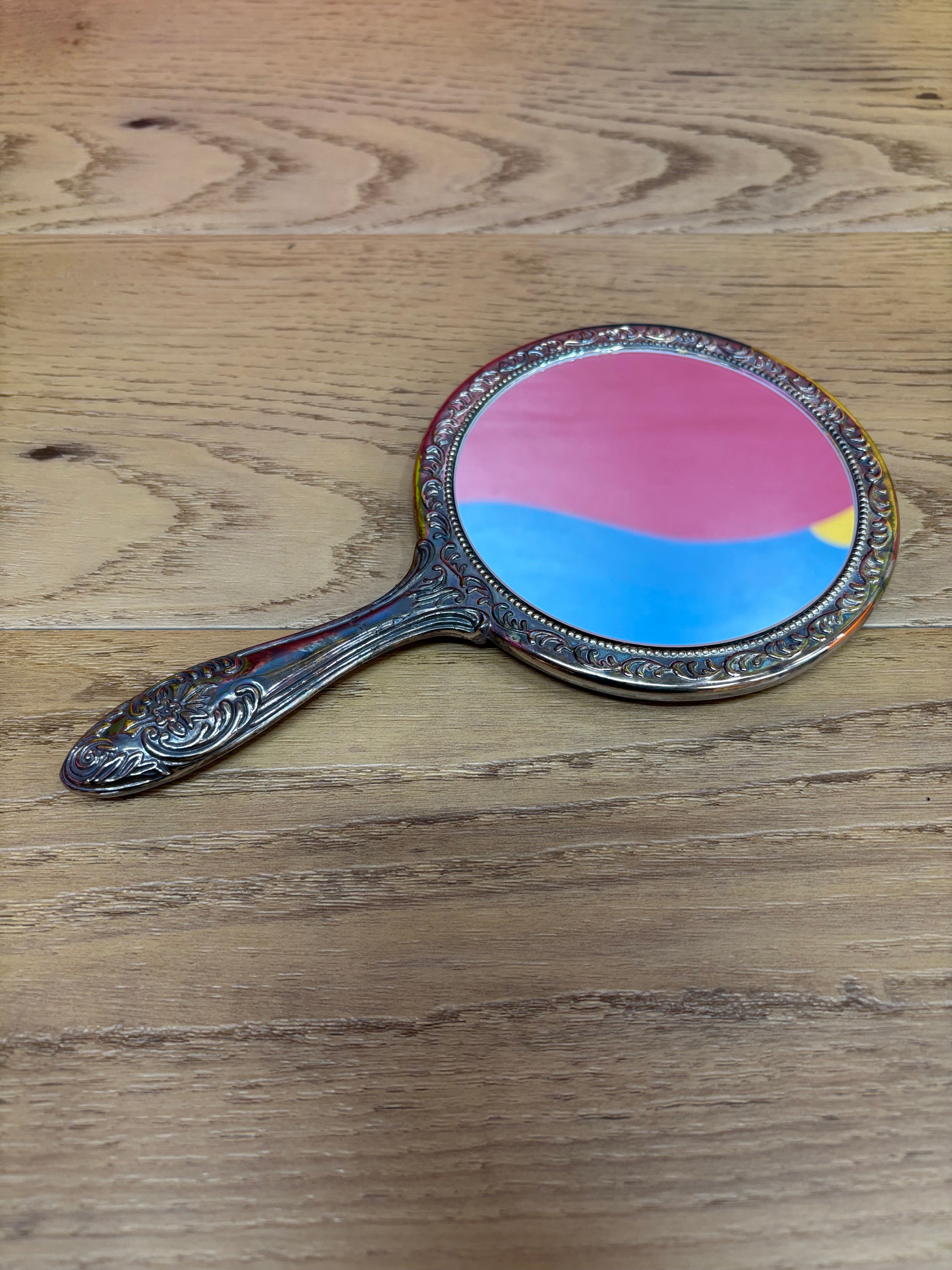 Silver Plated Hand Held Mirror