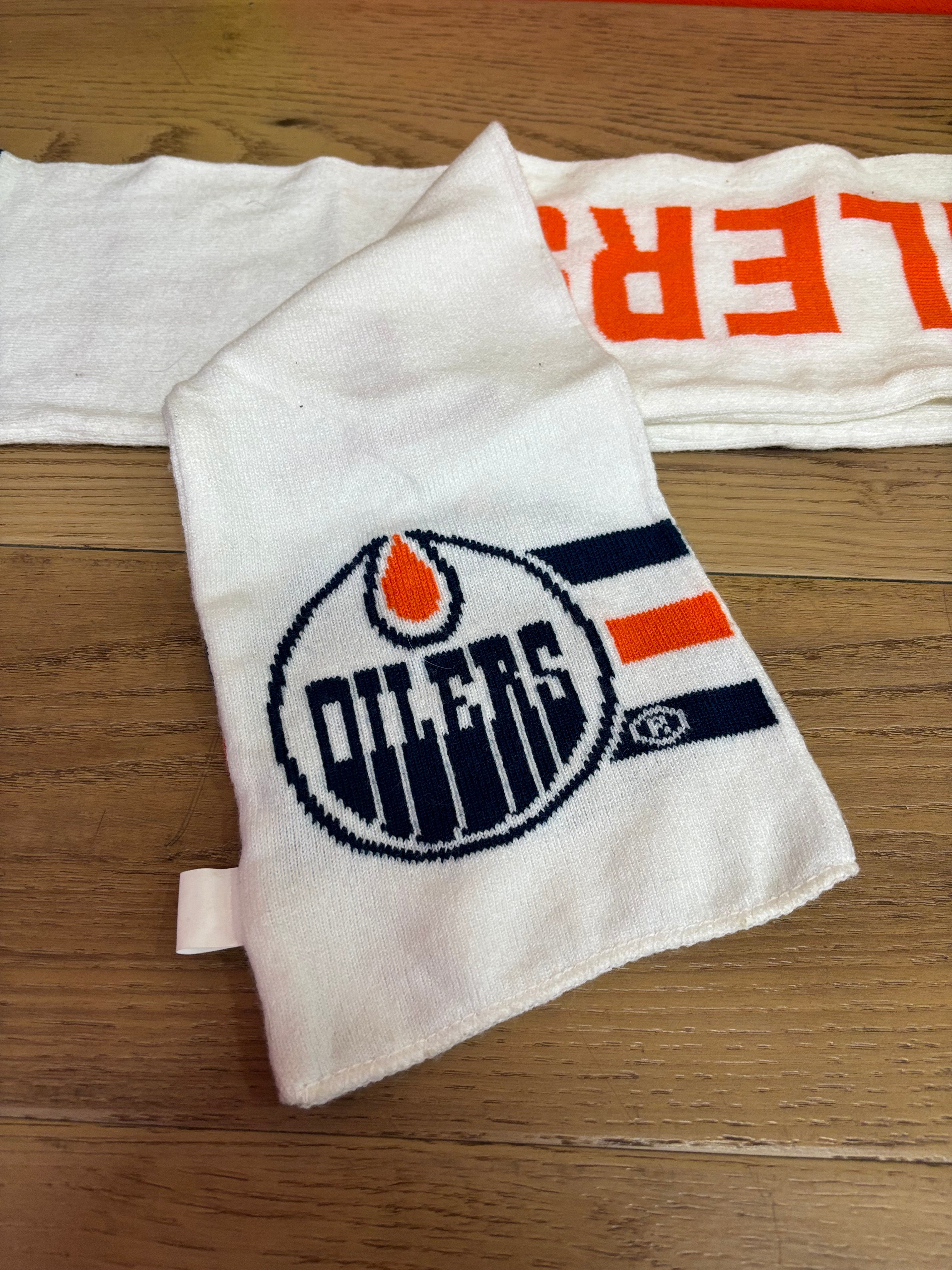 White Oilers Scotiabank Scarf