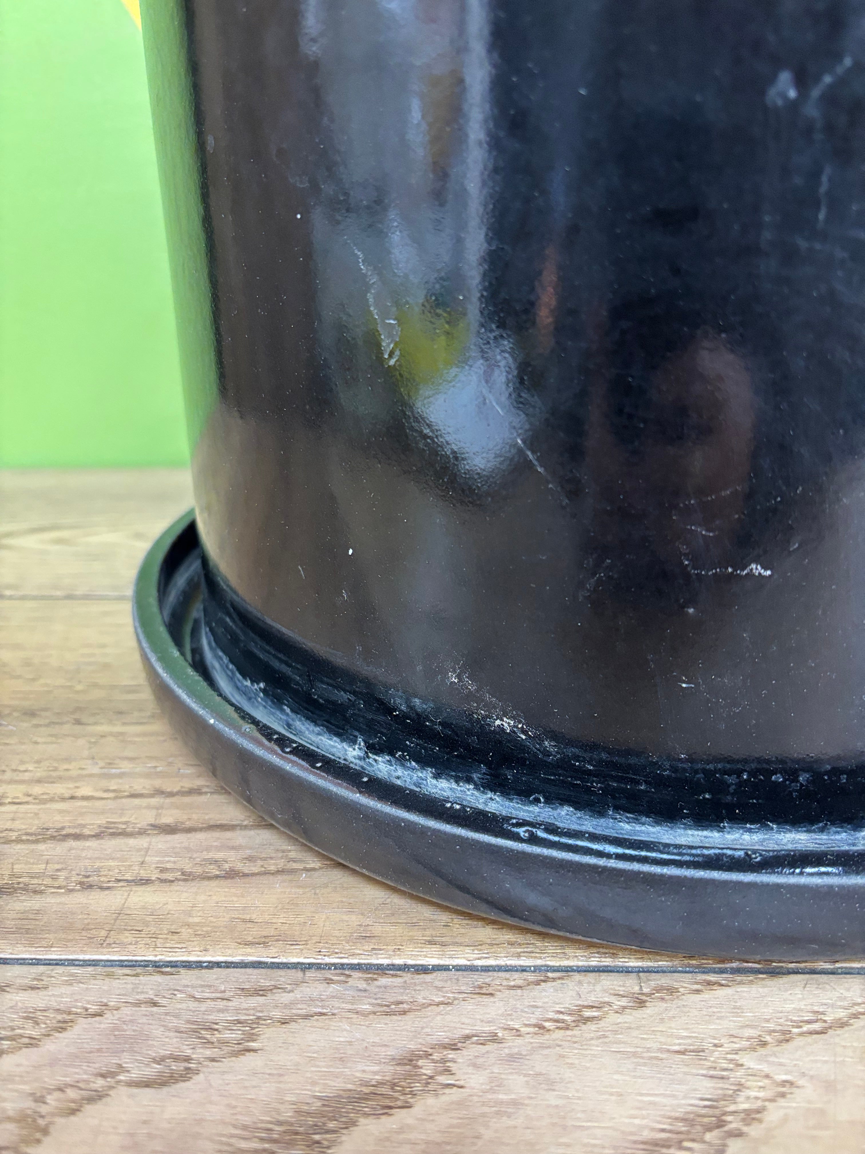 Black Ceramic Planter