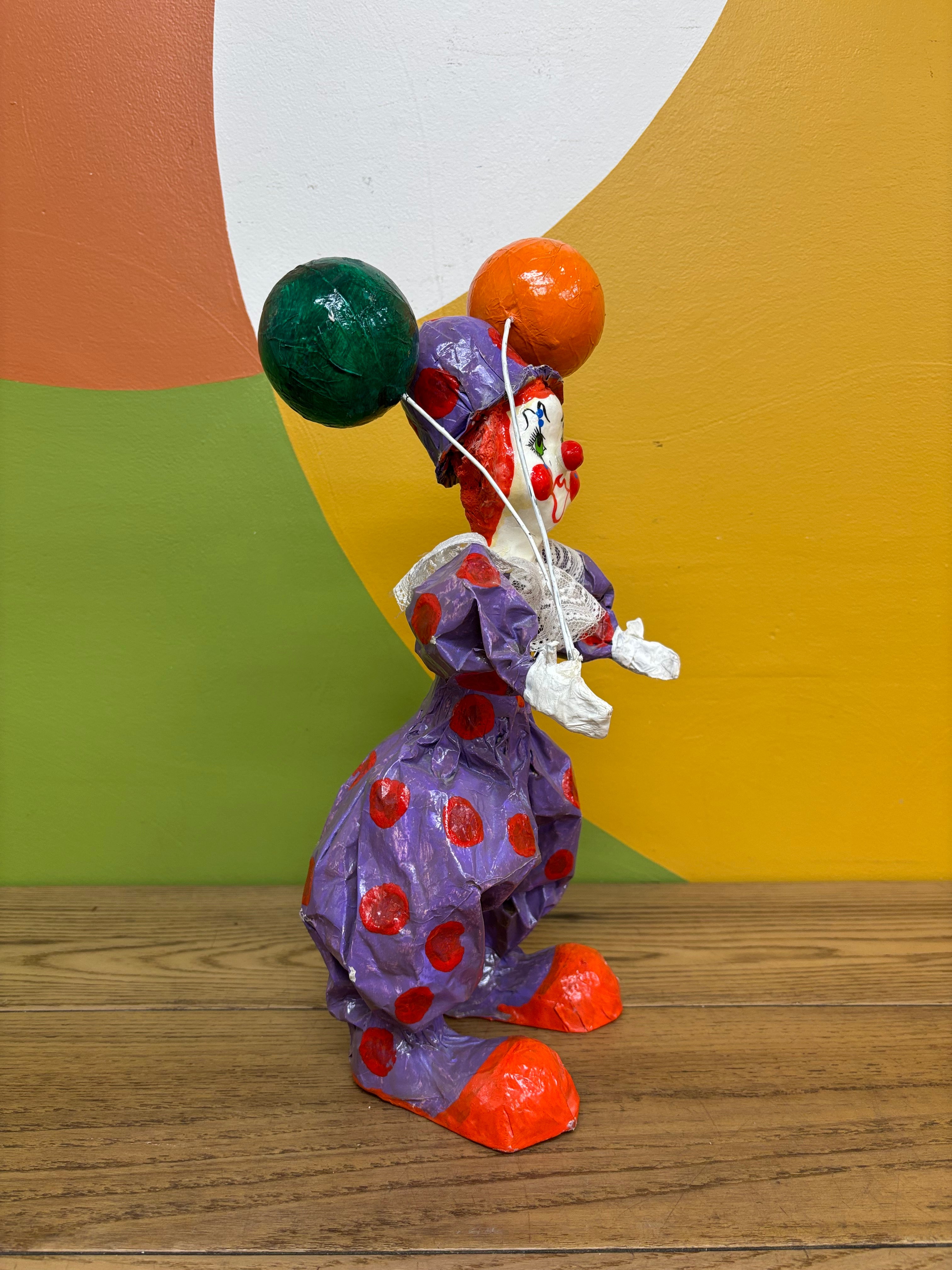 Paper Mache Clown Statue