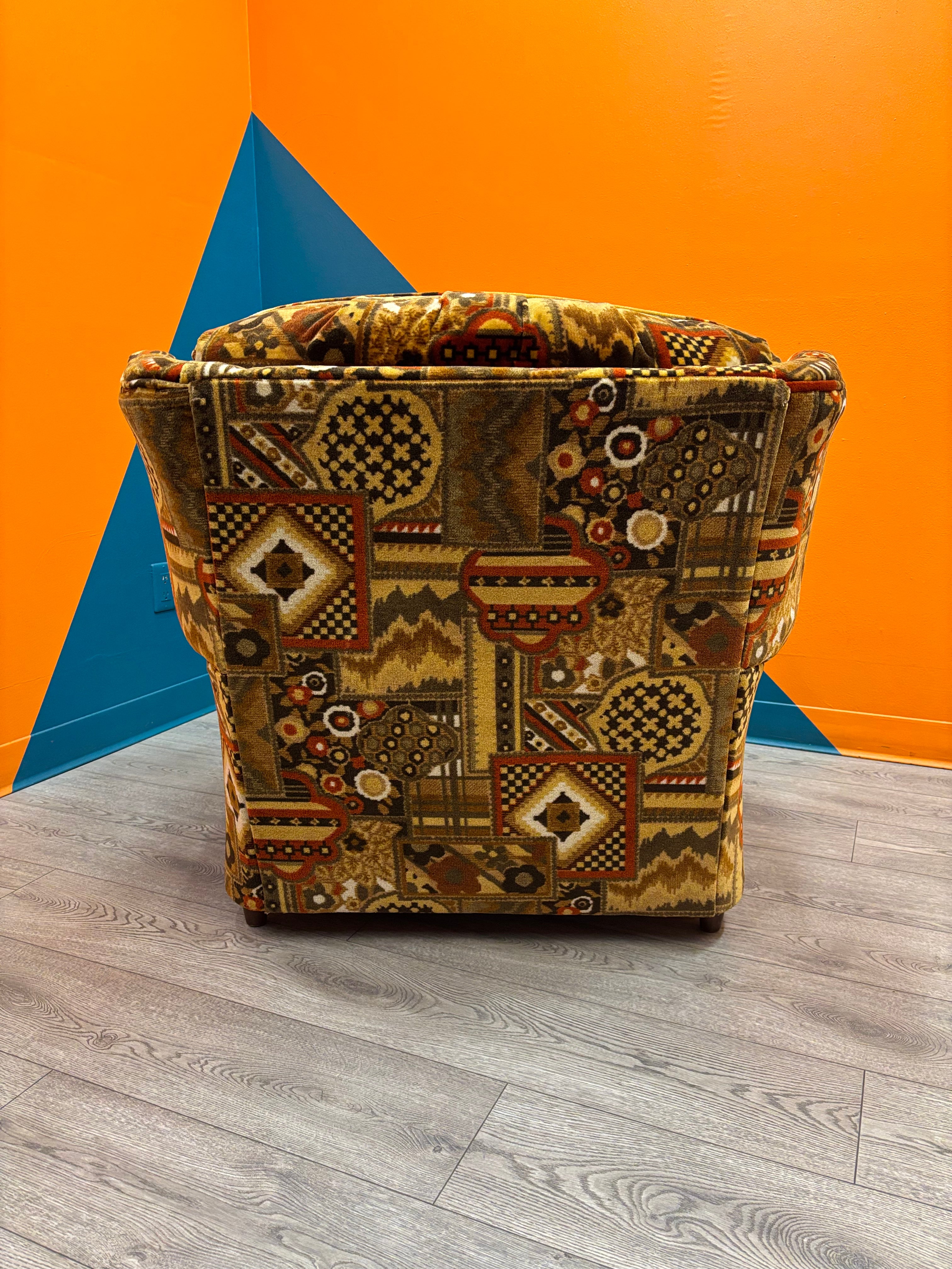 Patterned Fabric Armchair