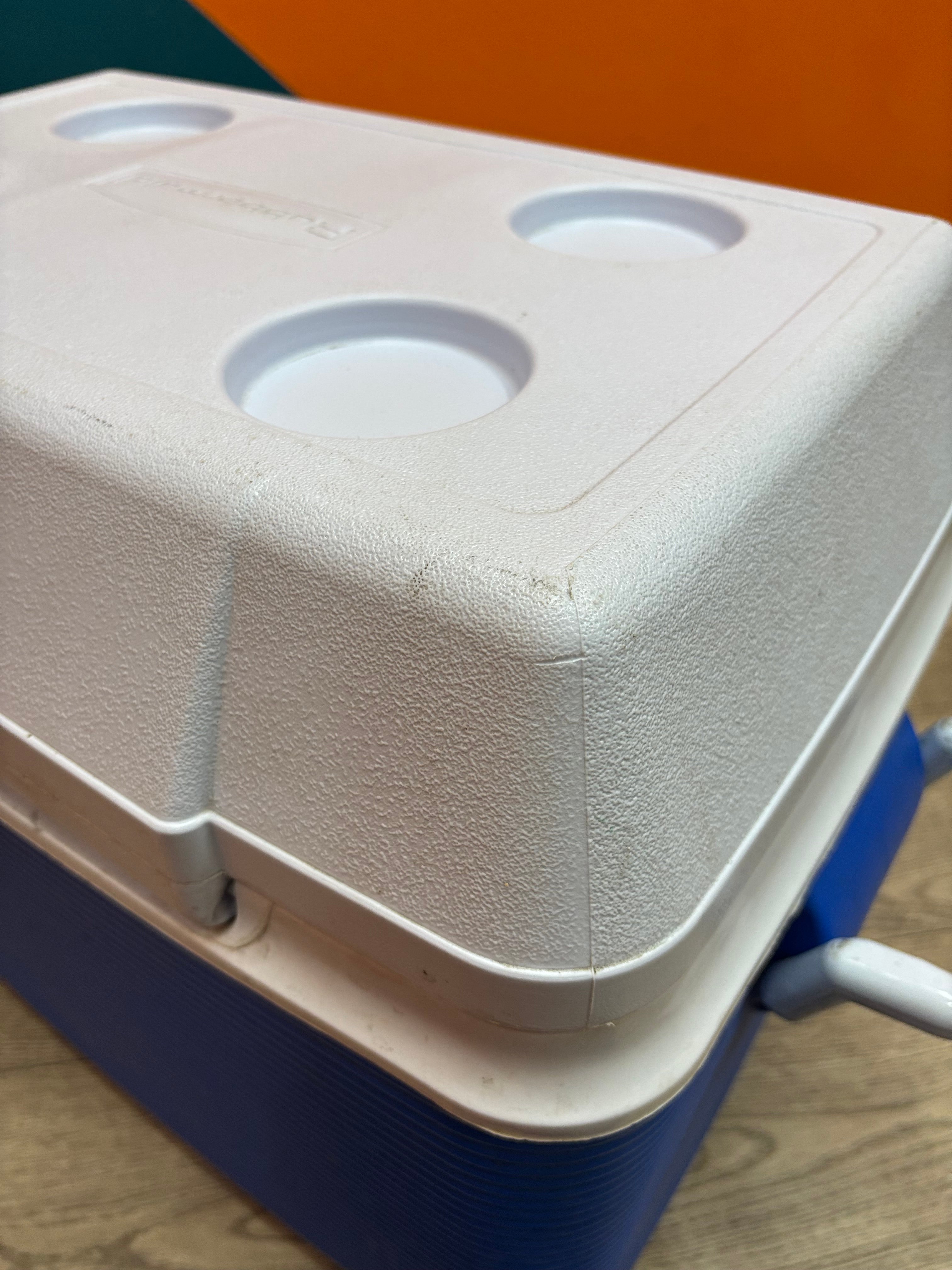 Blue & White 195L Rubbermaid Cooler