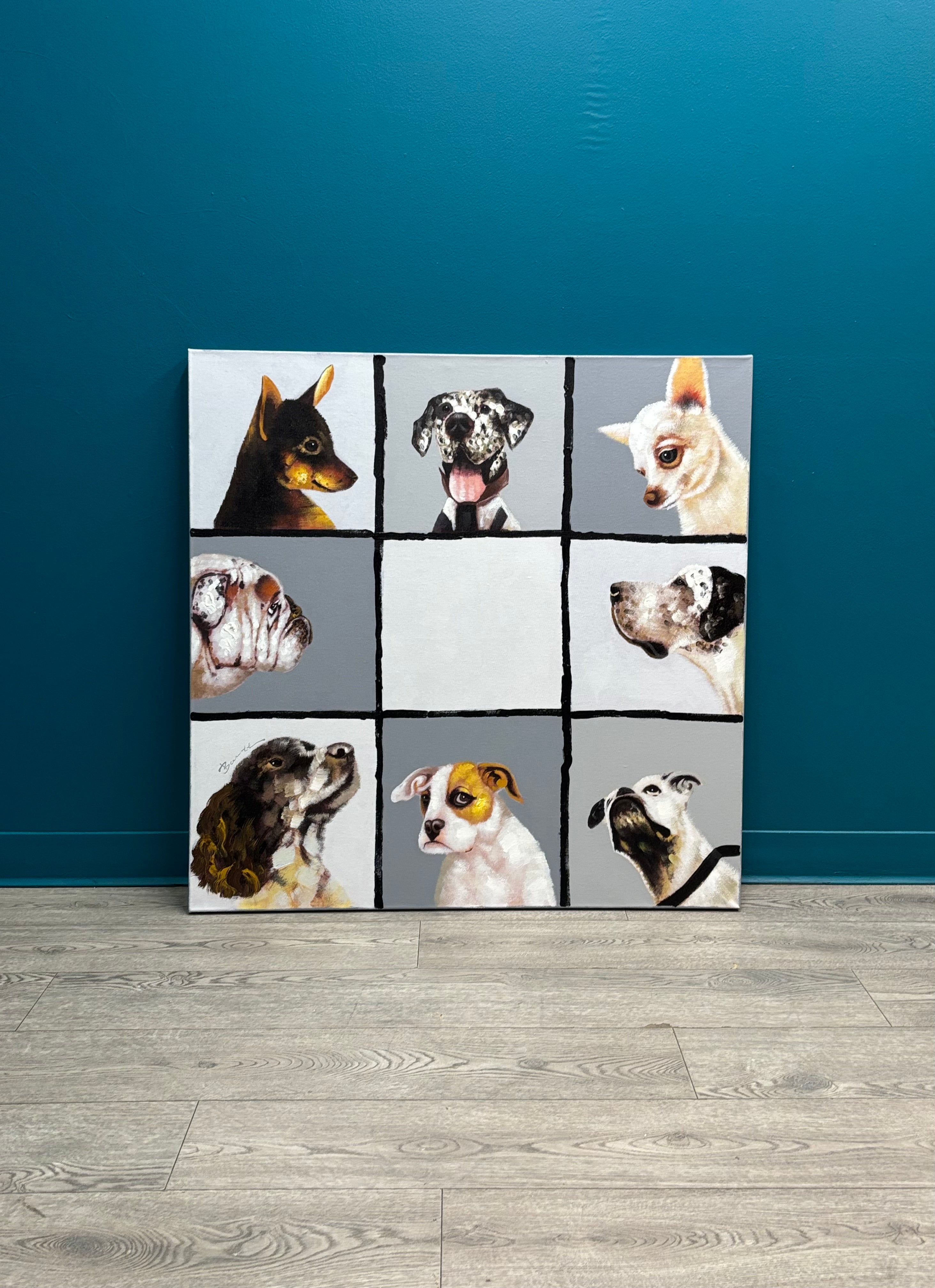 Large Dog Print on Canvas