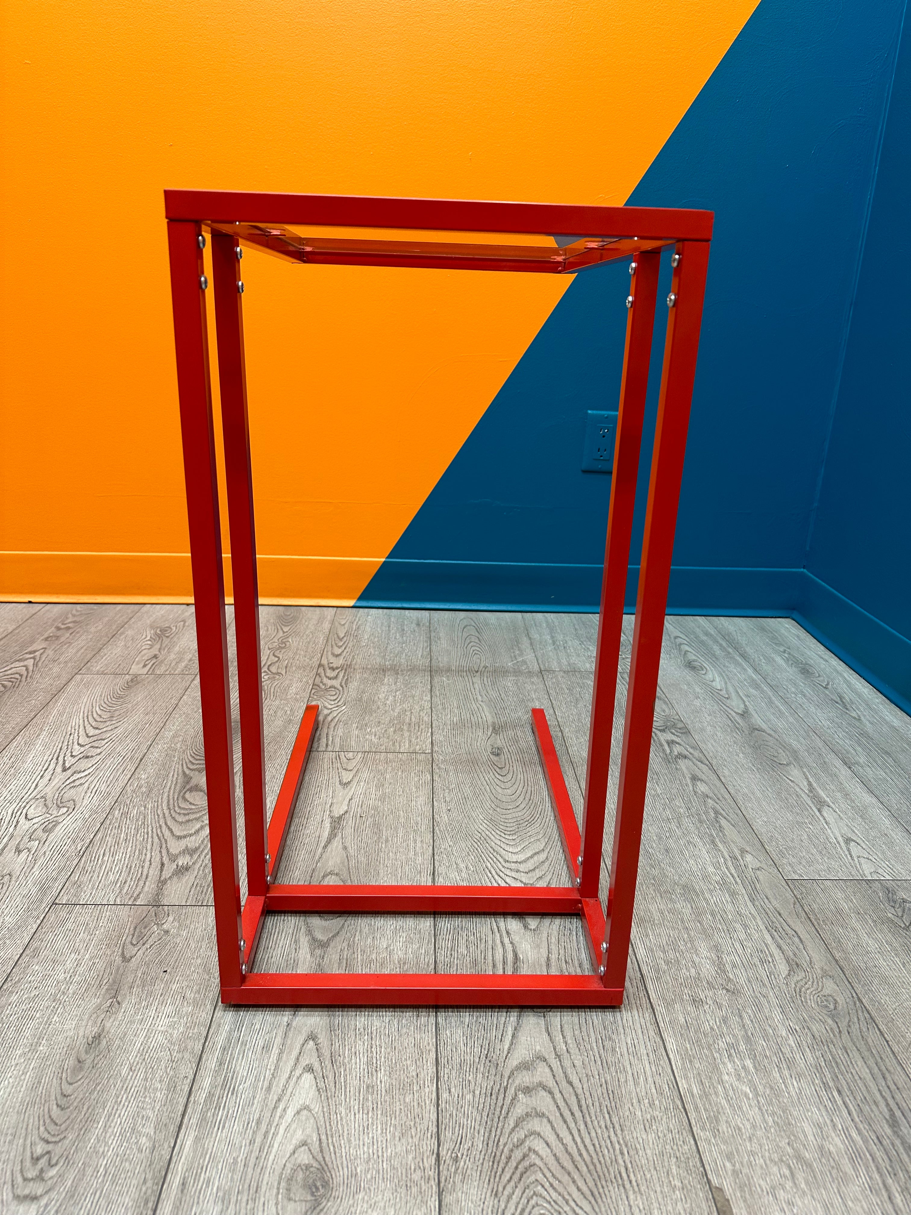 Red Glass Side Table