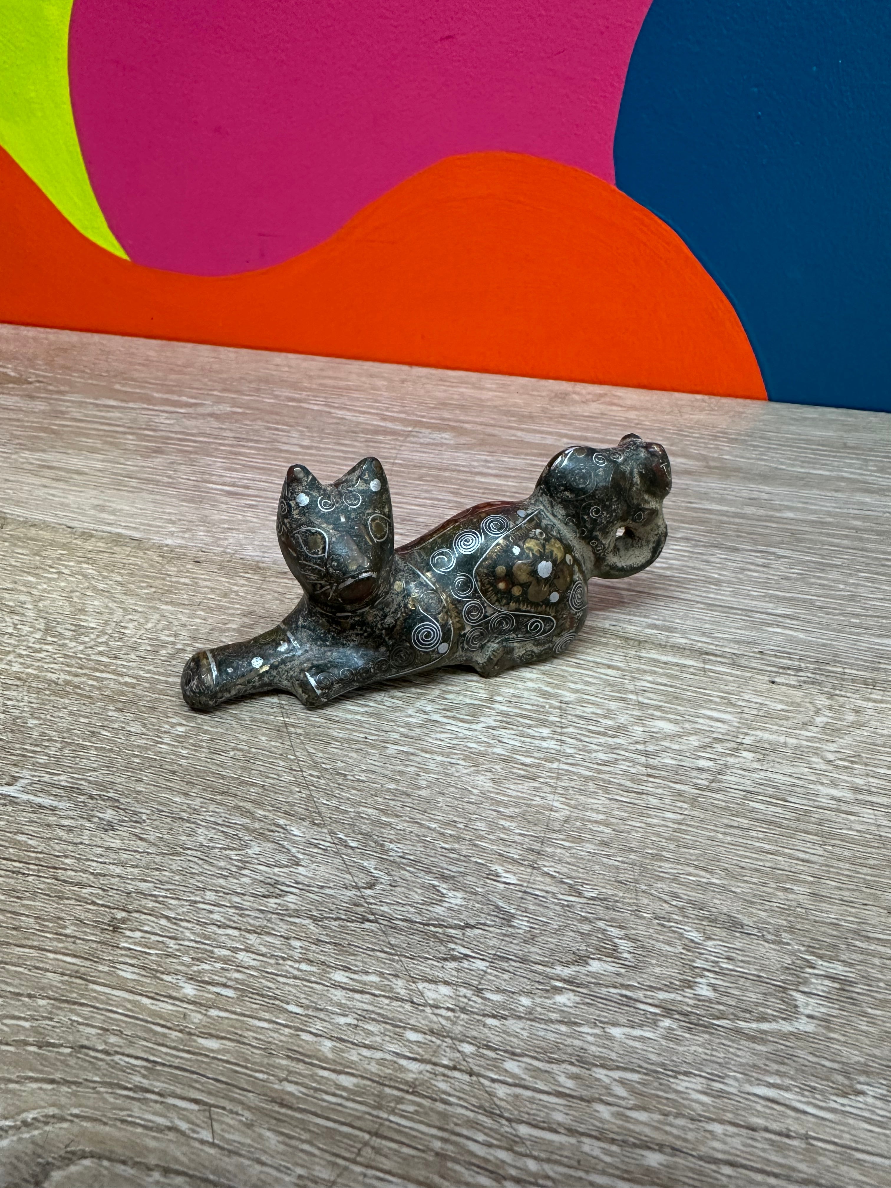 Small Stone Cat Statue