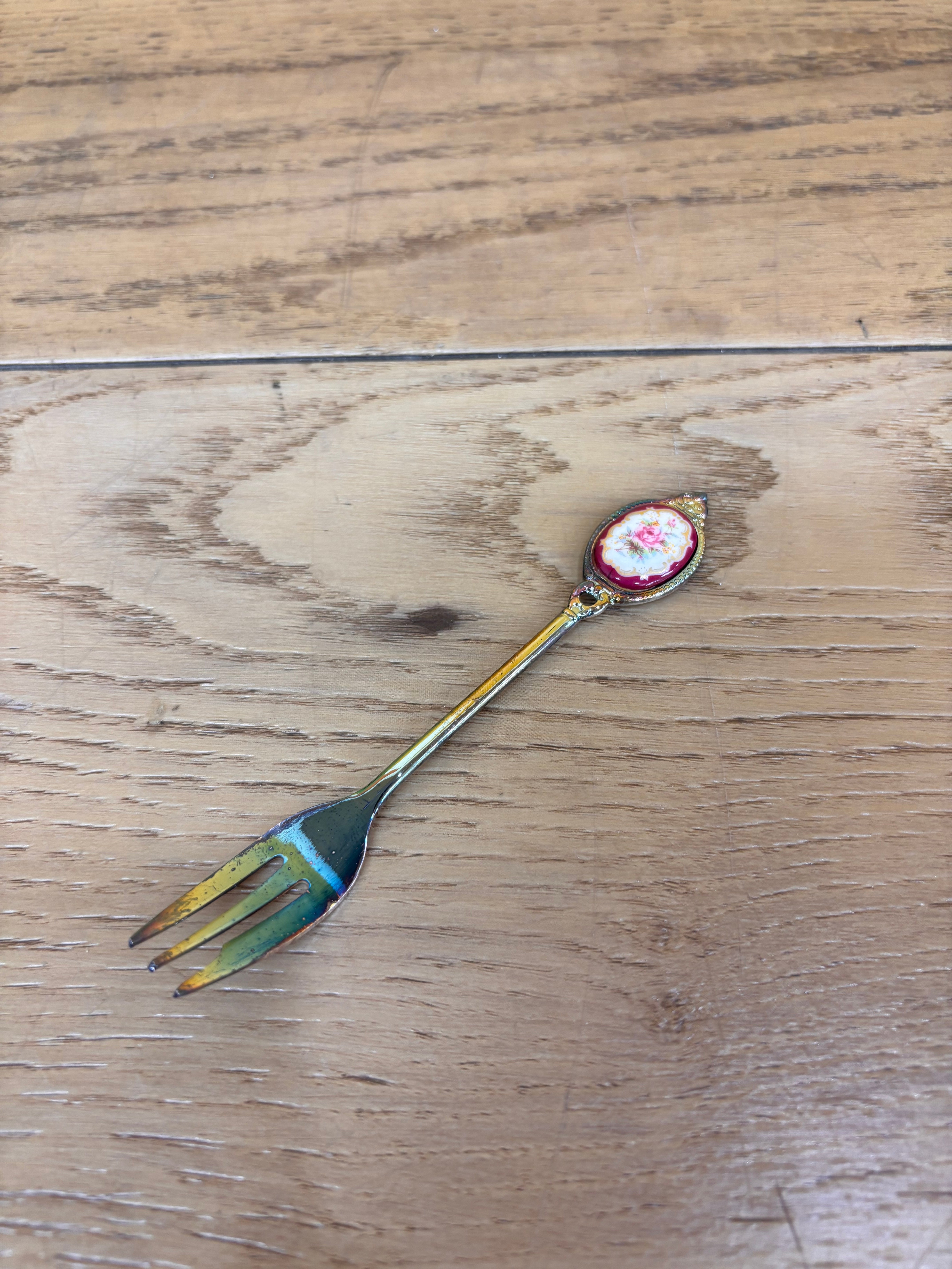Silver Plated Floral Fork Set