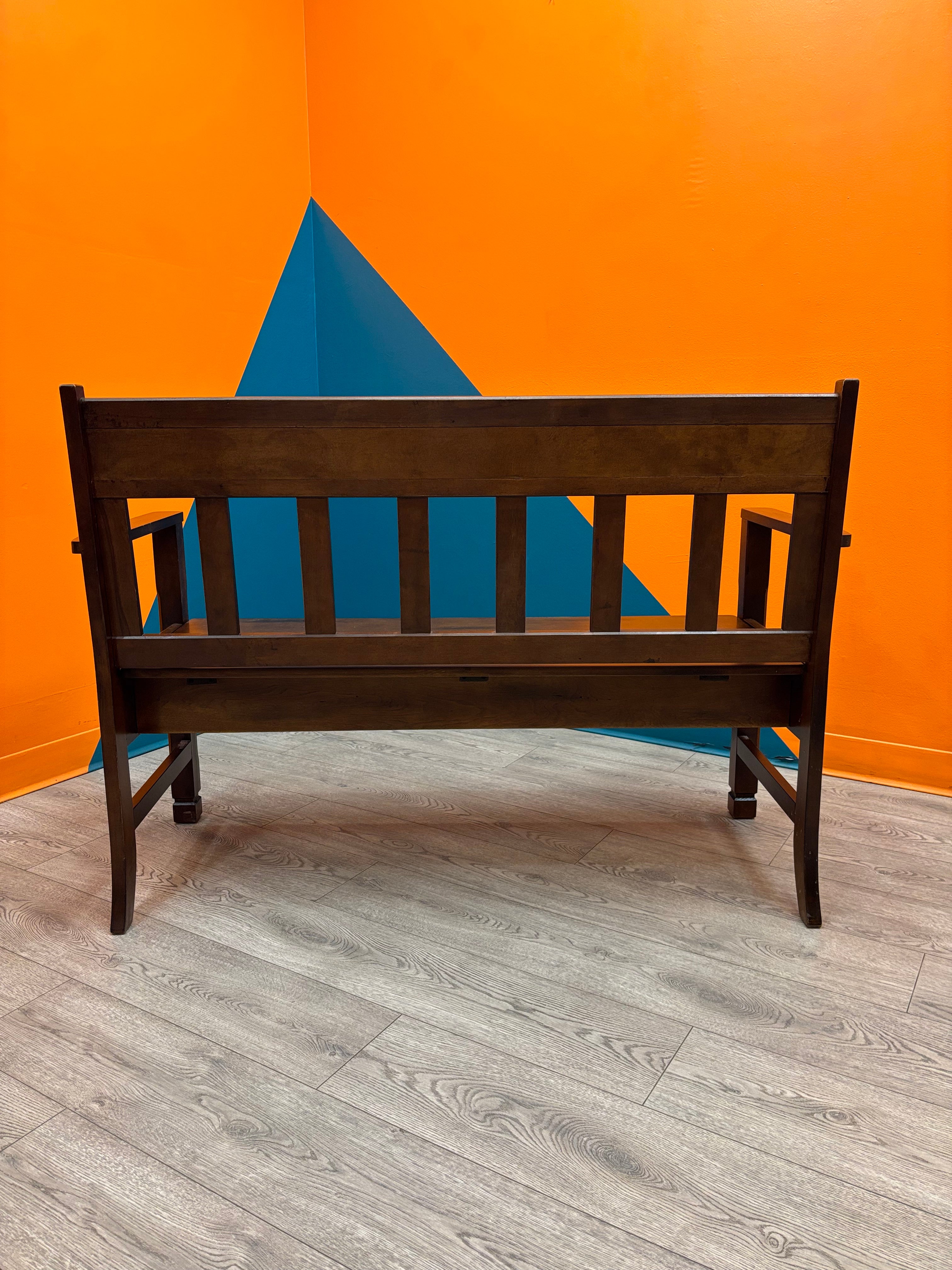 Wood Bench with Storage