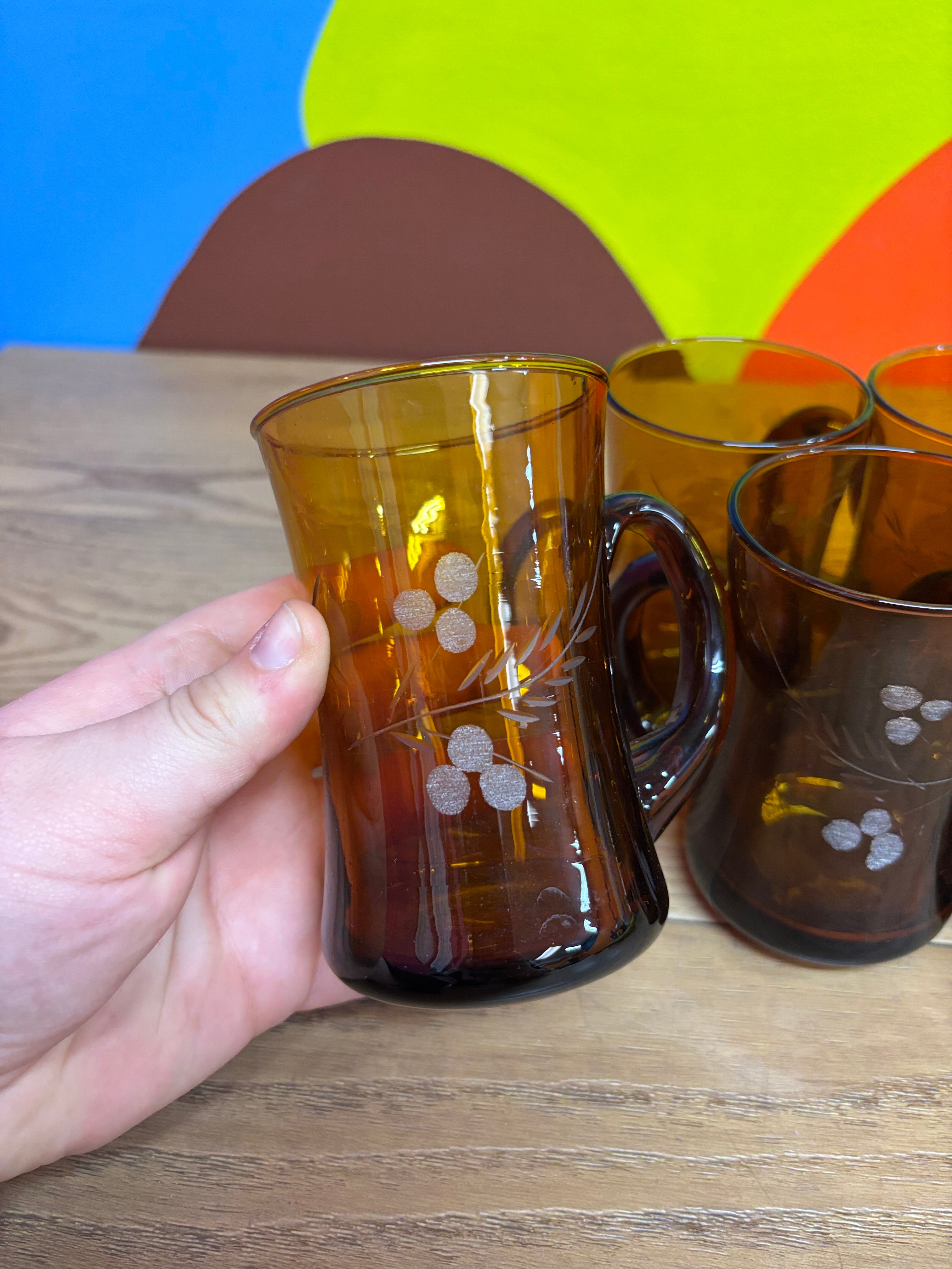 Amber Pitcher & Glasses Set