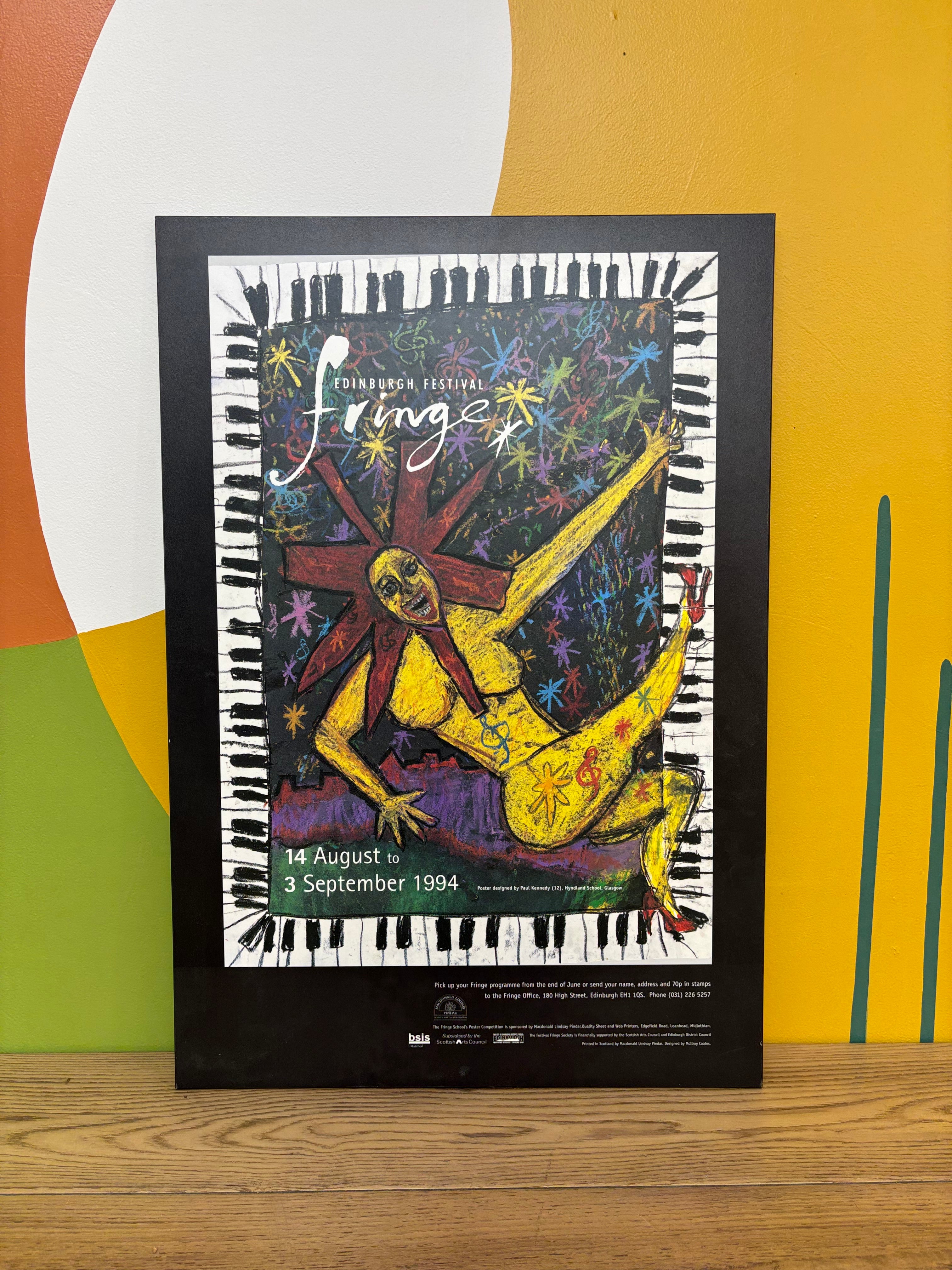 1994 Edinburgh Fringe Festival Print on Plaque